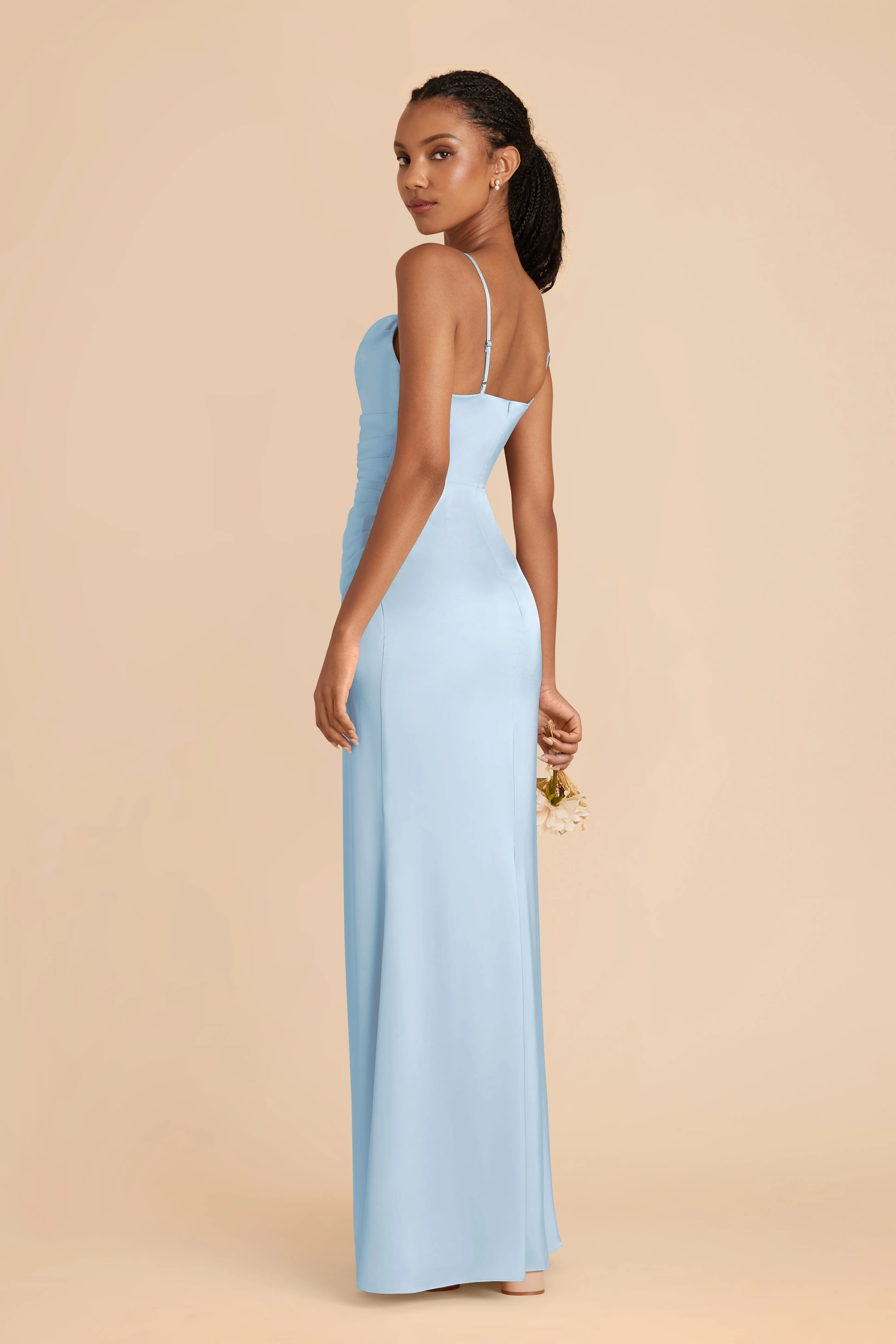 Lydia Matte Satin Dress - Sky Blue sold by Birdy Grey product image thumbnail 4