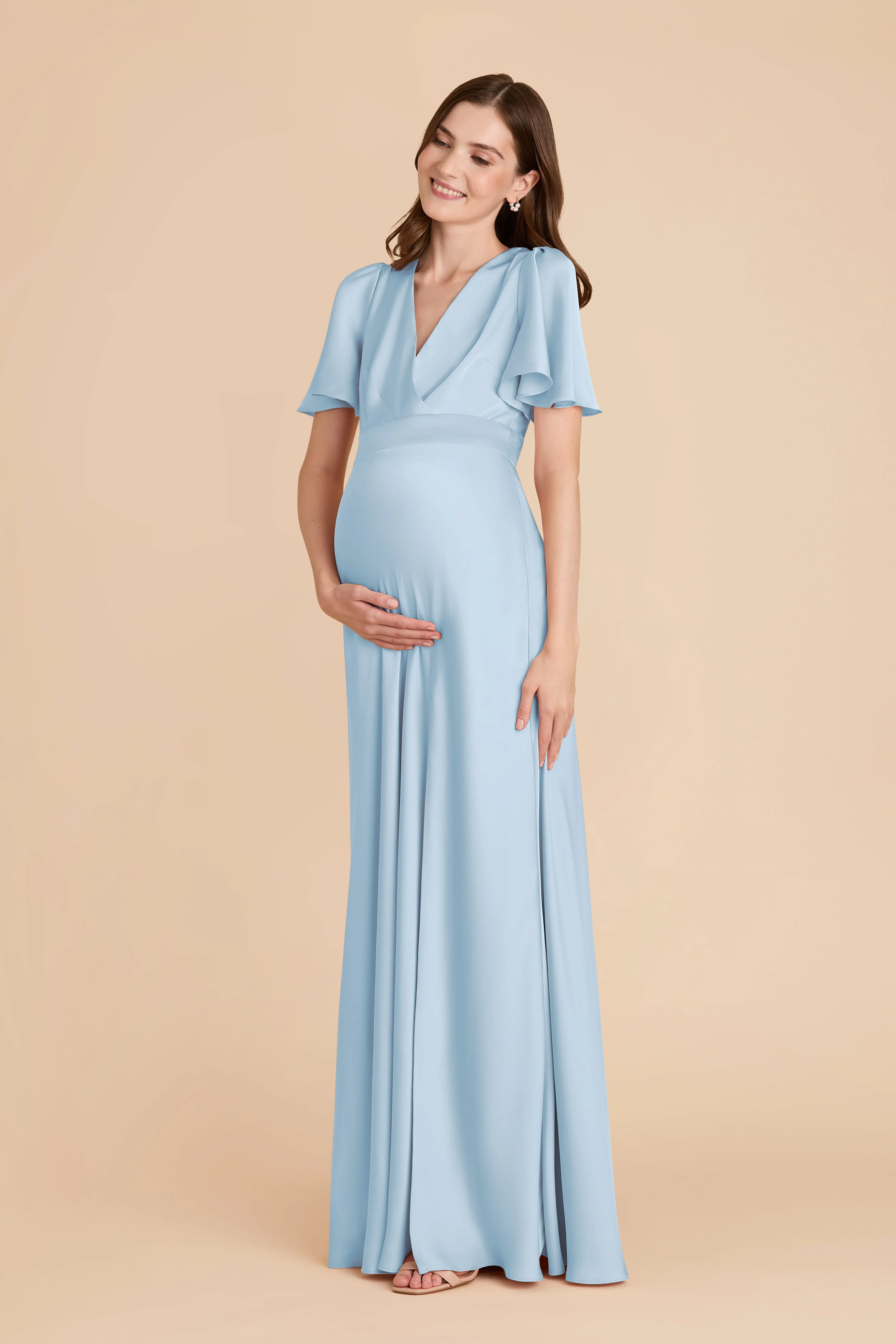 Marni Matte Satin Dress - Sky Blue sold by Birdy Grey product image thumbnail 5
