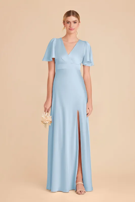 Marni Matte Satin Dress - Sky Blue sold by Birdy Grey