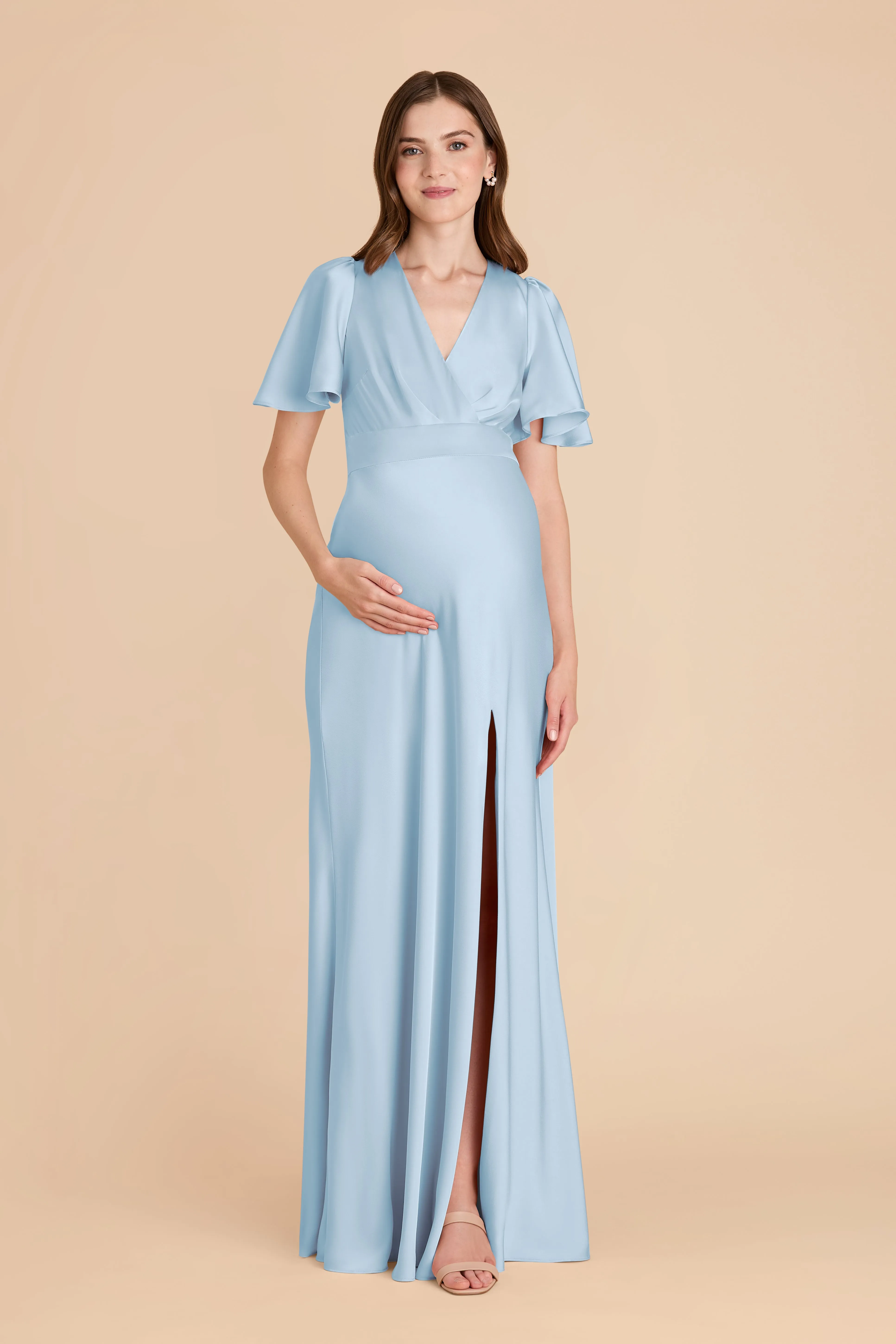 Marni Matte Satin Dress - Sky Blue sold by Birdy Grey product image thumbnail 2