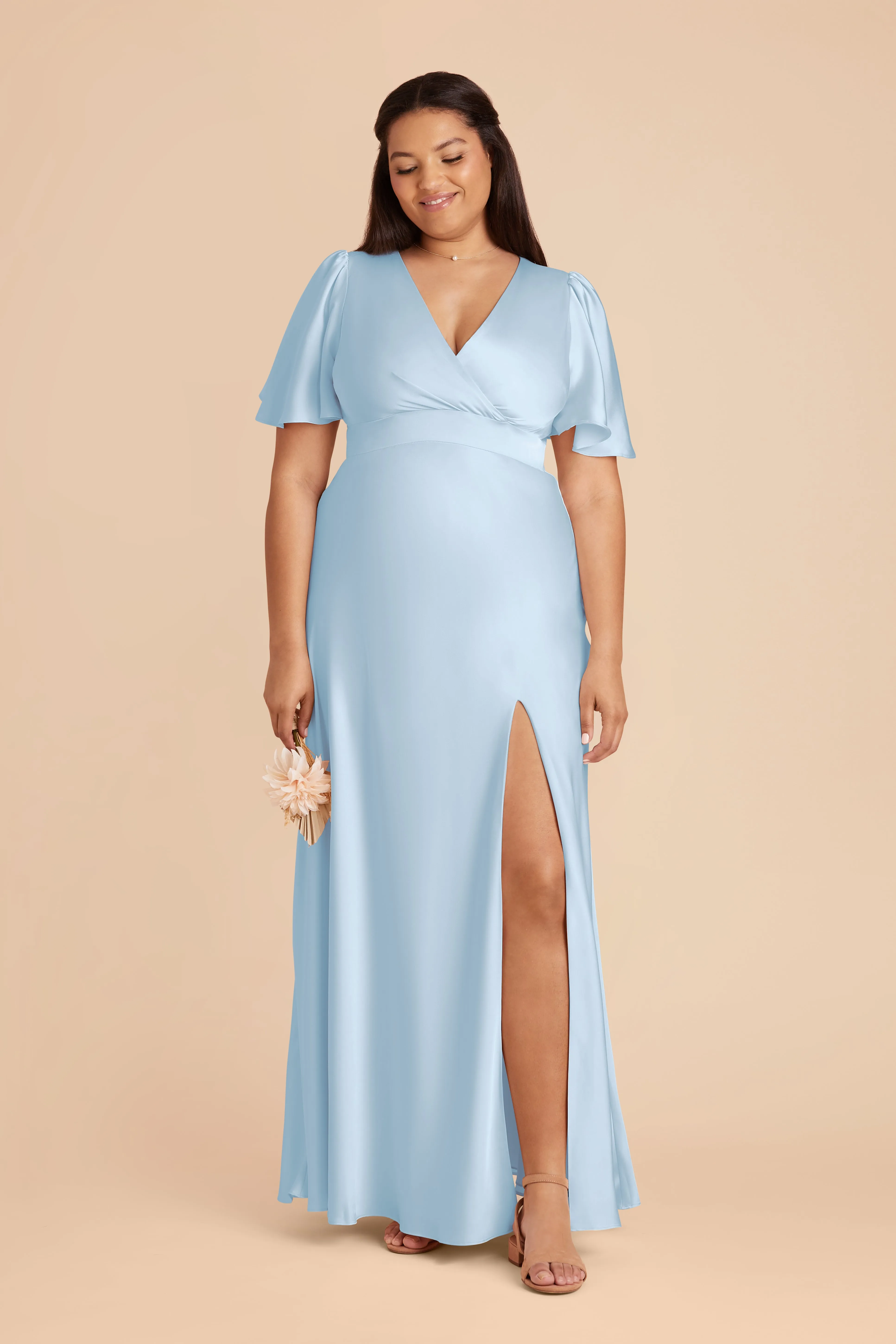 Marni Matte Satin Dress - Sky Blue sold by Birdy Grey product image thumbnail 3