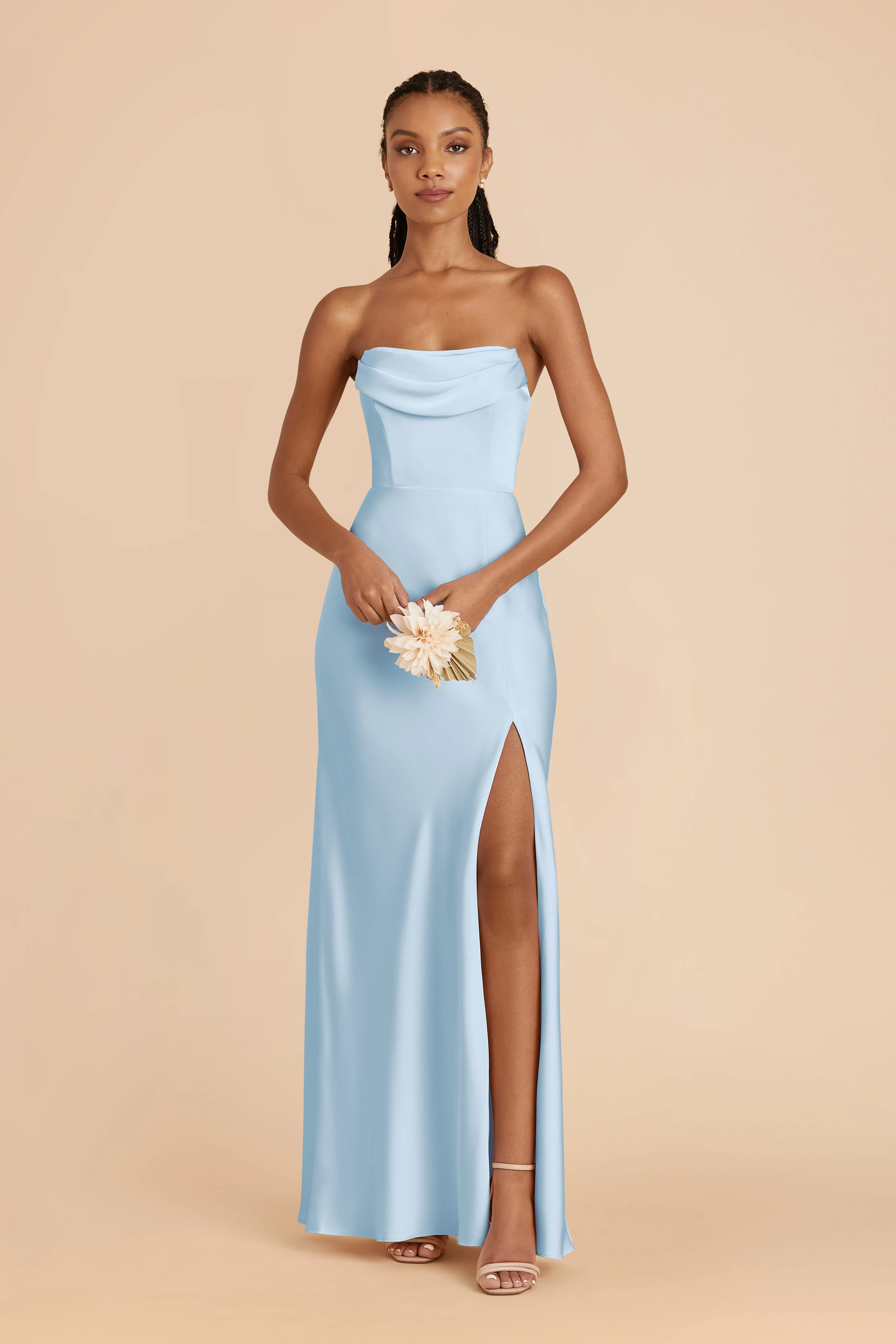 Mia Matte Satin Convertible Dress - Sky Blue sold by Birdy Grey product image thumbnail 5