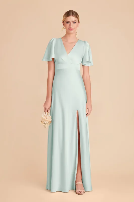 Marni Matte Satin Dress - Mint sold by Birdy Grey