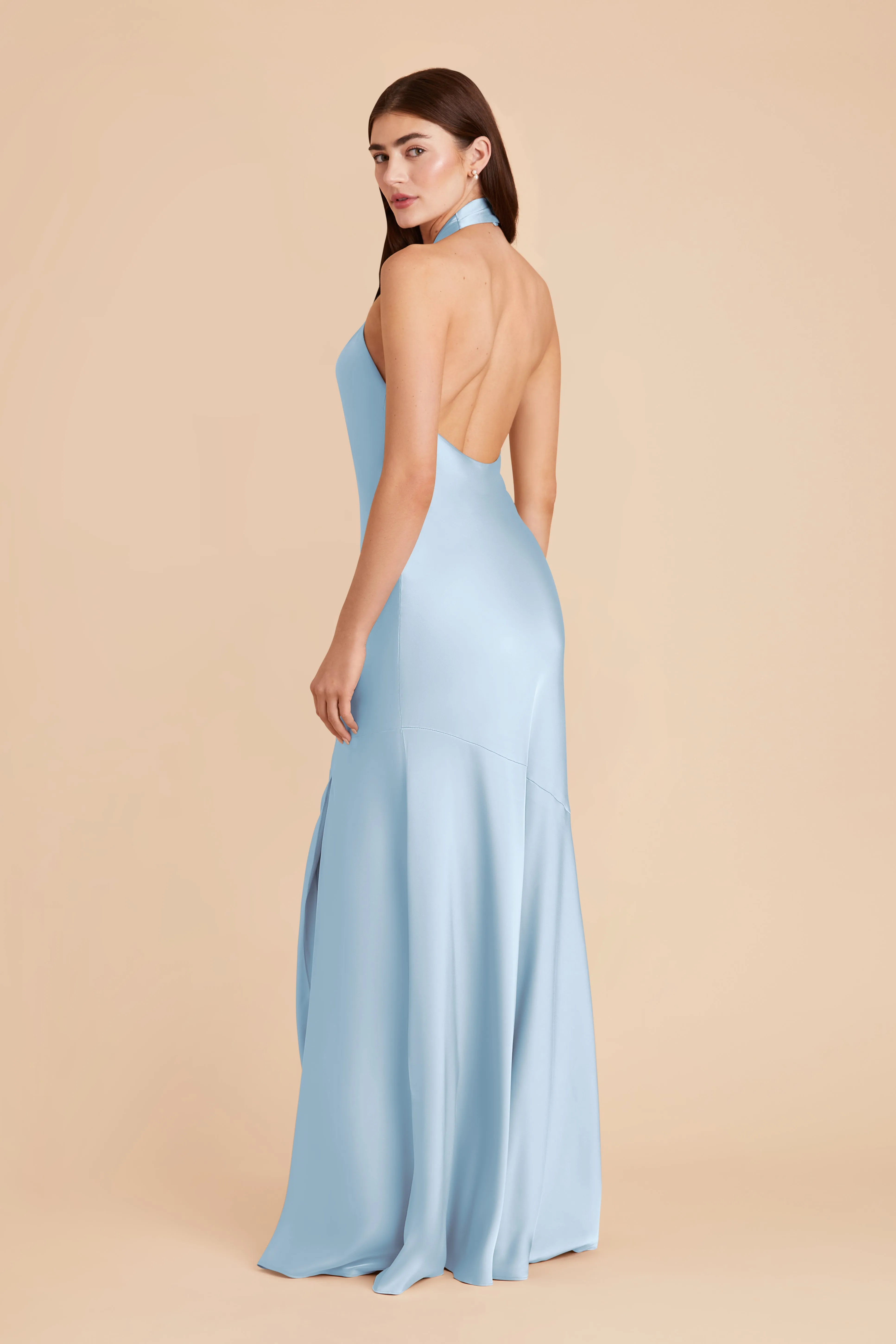 Stephanie Matte Satin Dress - Sky Blue sold by Birdy Grey product image thumbnail 5
