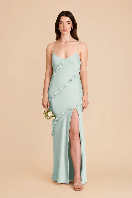 Valentina Matte Satin Dress - Mint sold by Birdy Grey