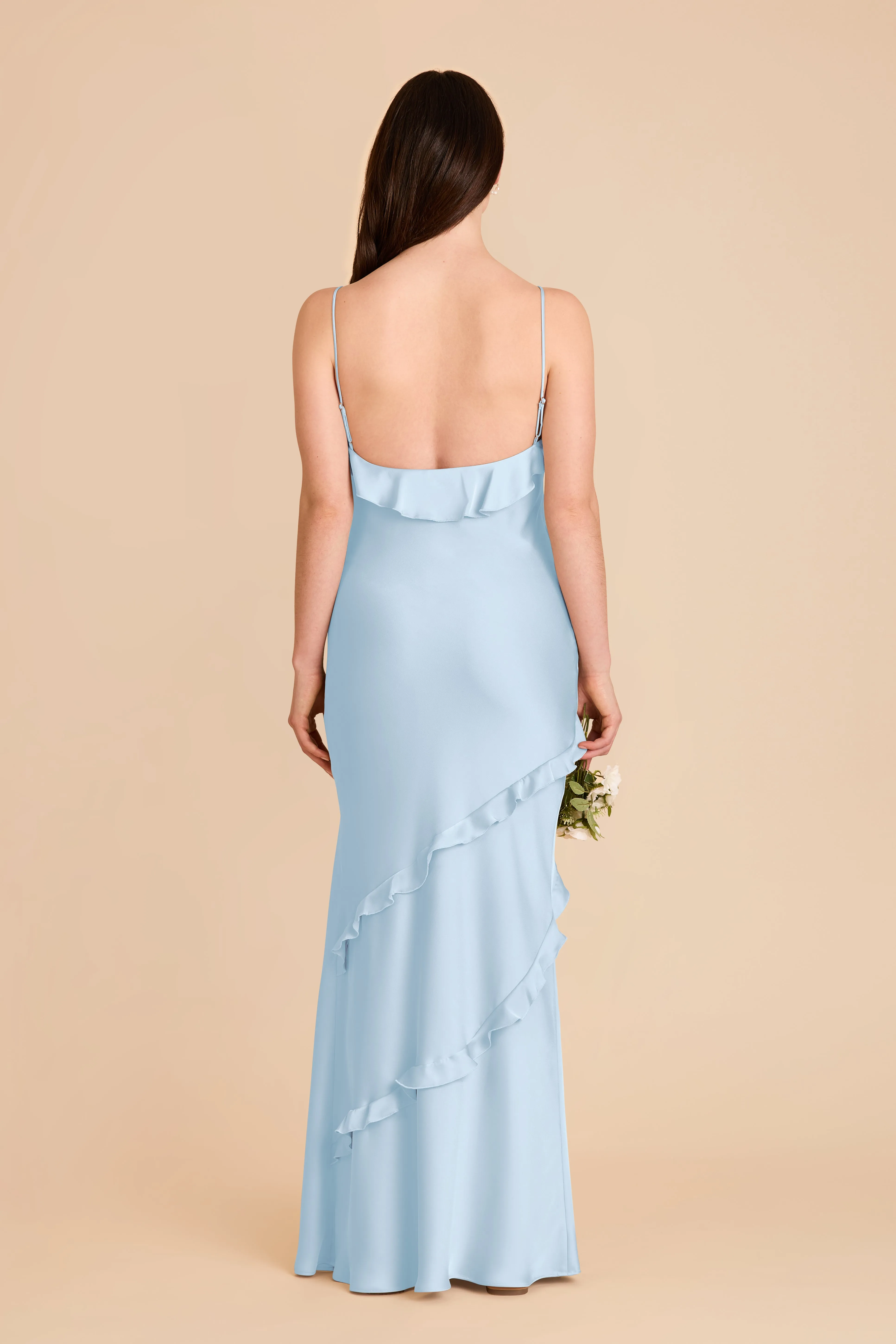 Valentina Matte Satin Dress - Sky Blue sold by Birdy Grey product image thumbnail 5