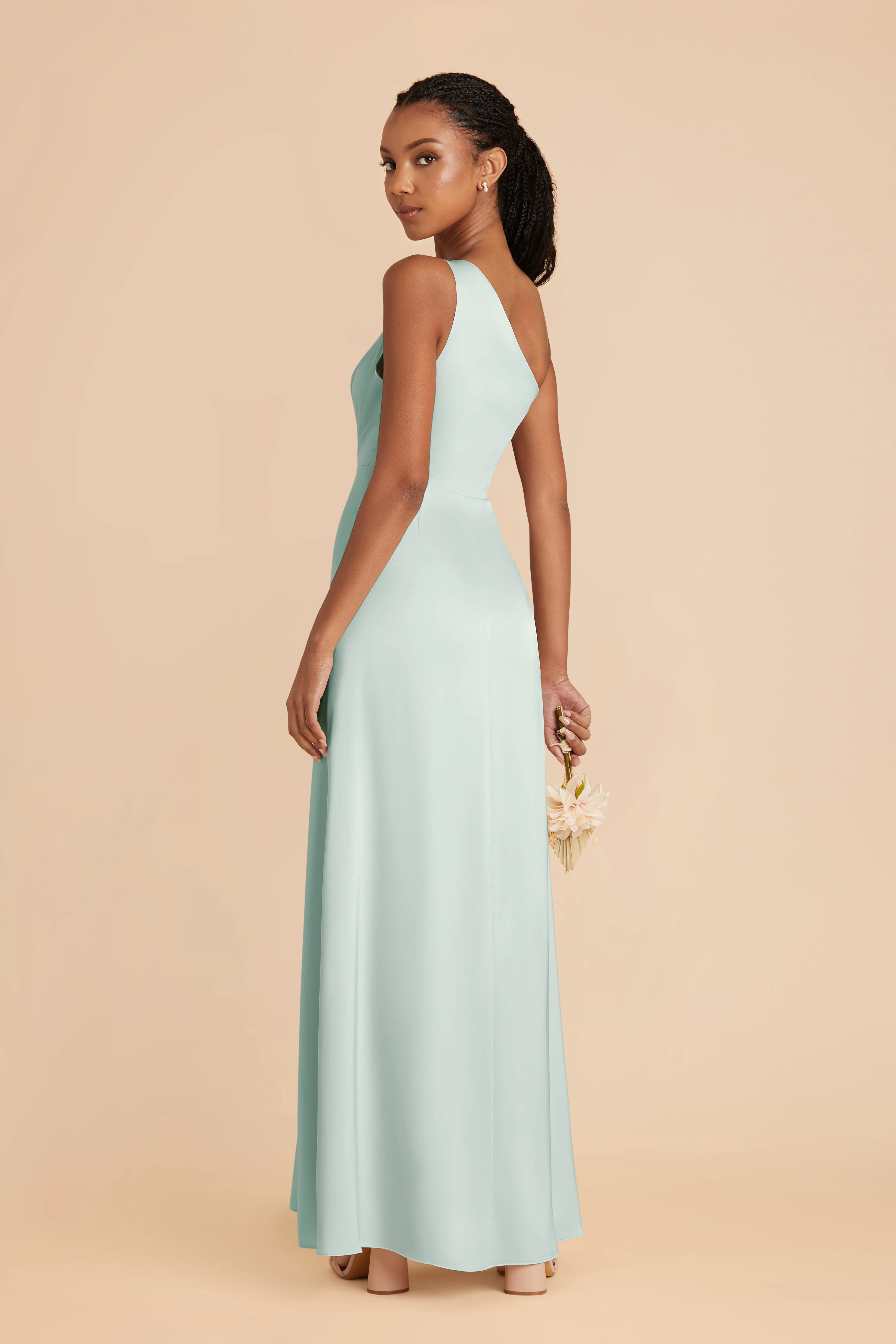 Kira Matte Satin Dress - Mint sold by Birdy Grey product image thumbnail 4