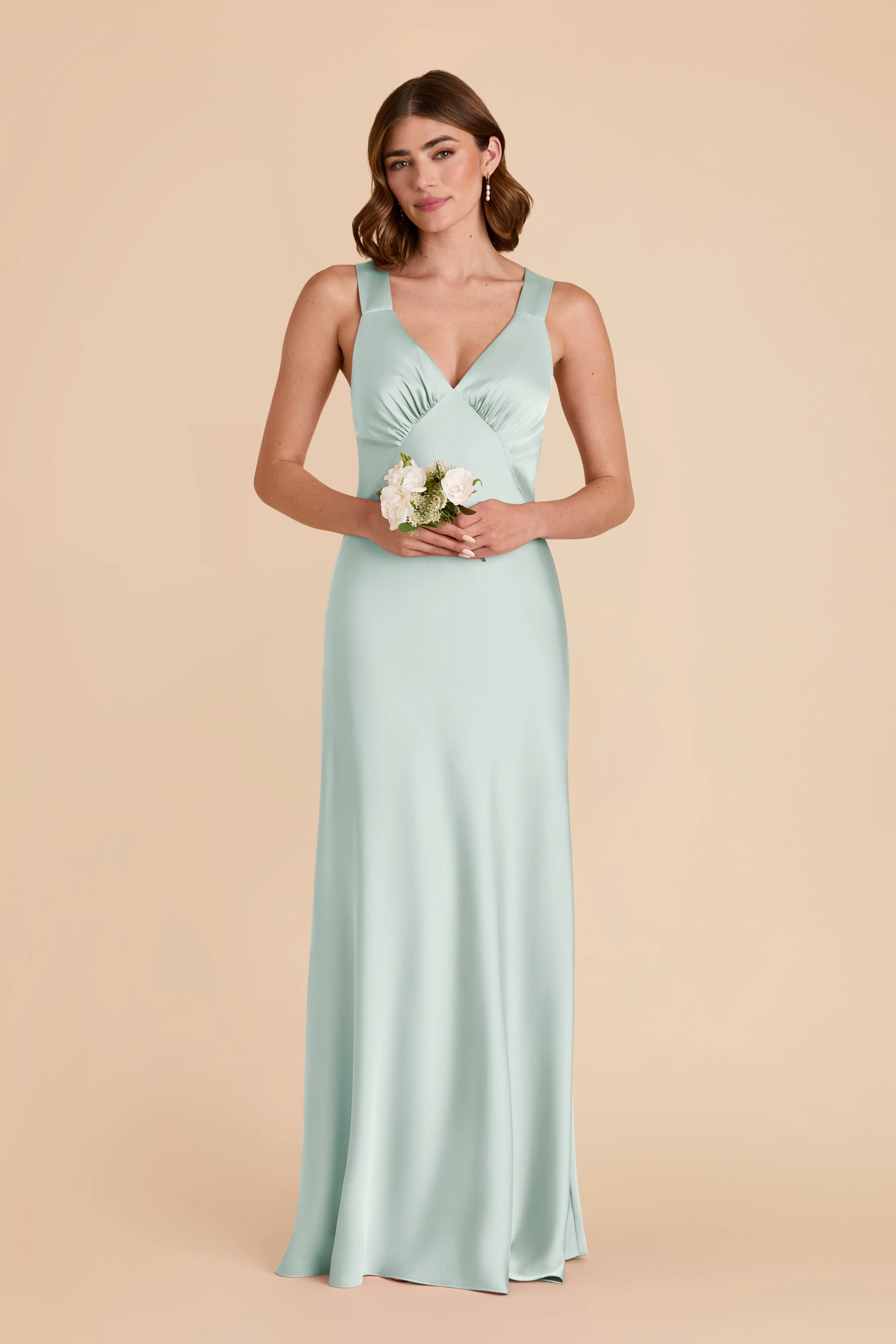 Veronica Matte Satin Dress - Mint sold by Birdy Grey product image thumbnail 3