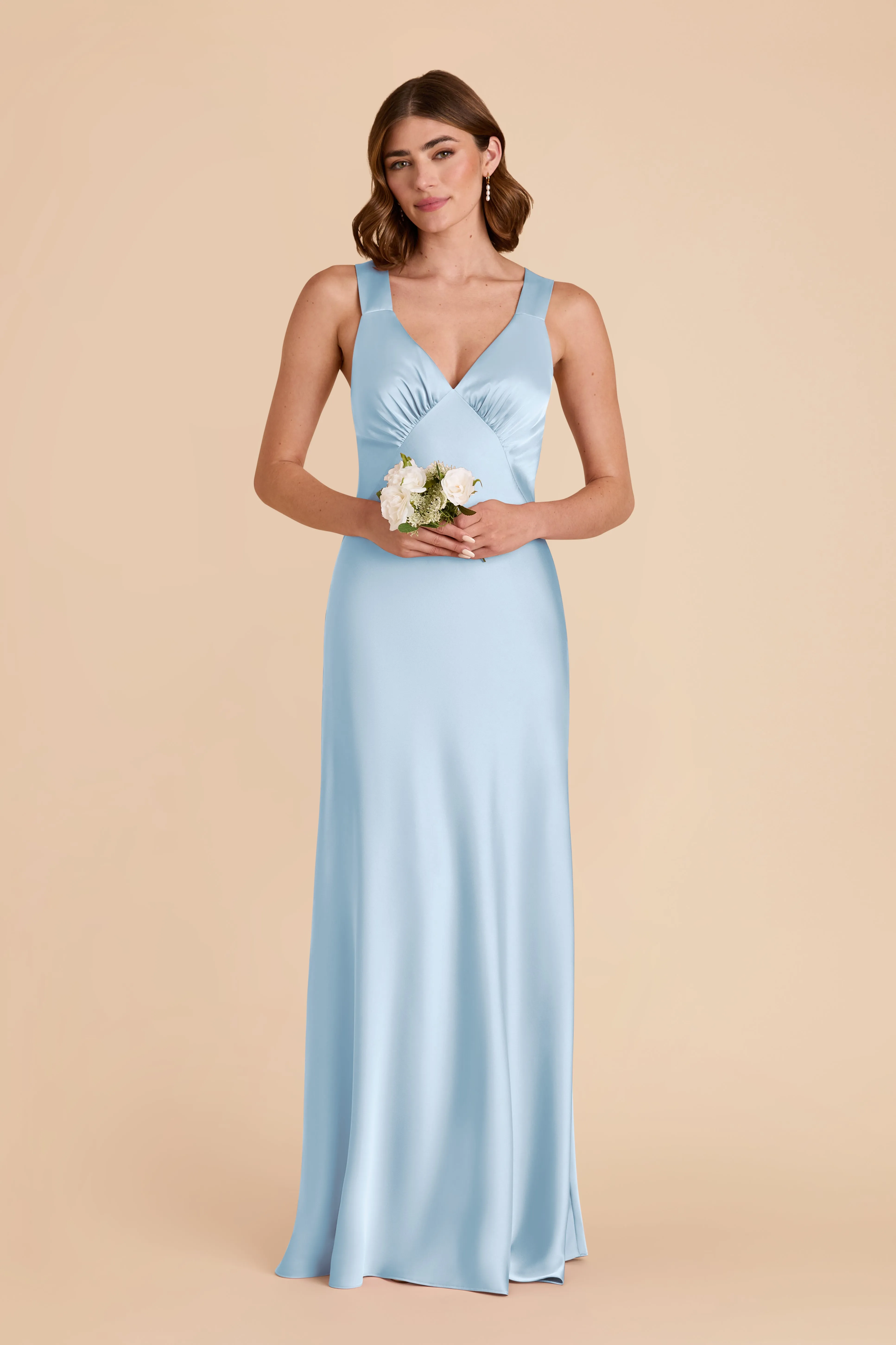 Veronica Matte Satin Dress - Sky Blue sold by Birdy Grey product image thumbnail 4