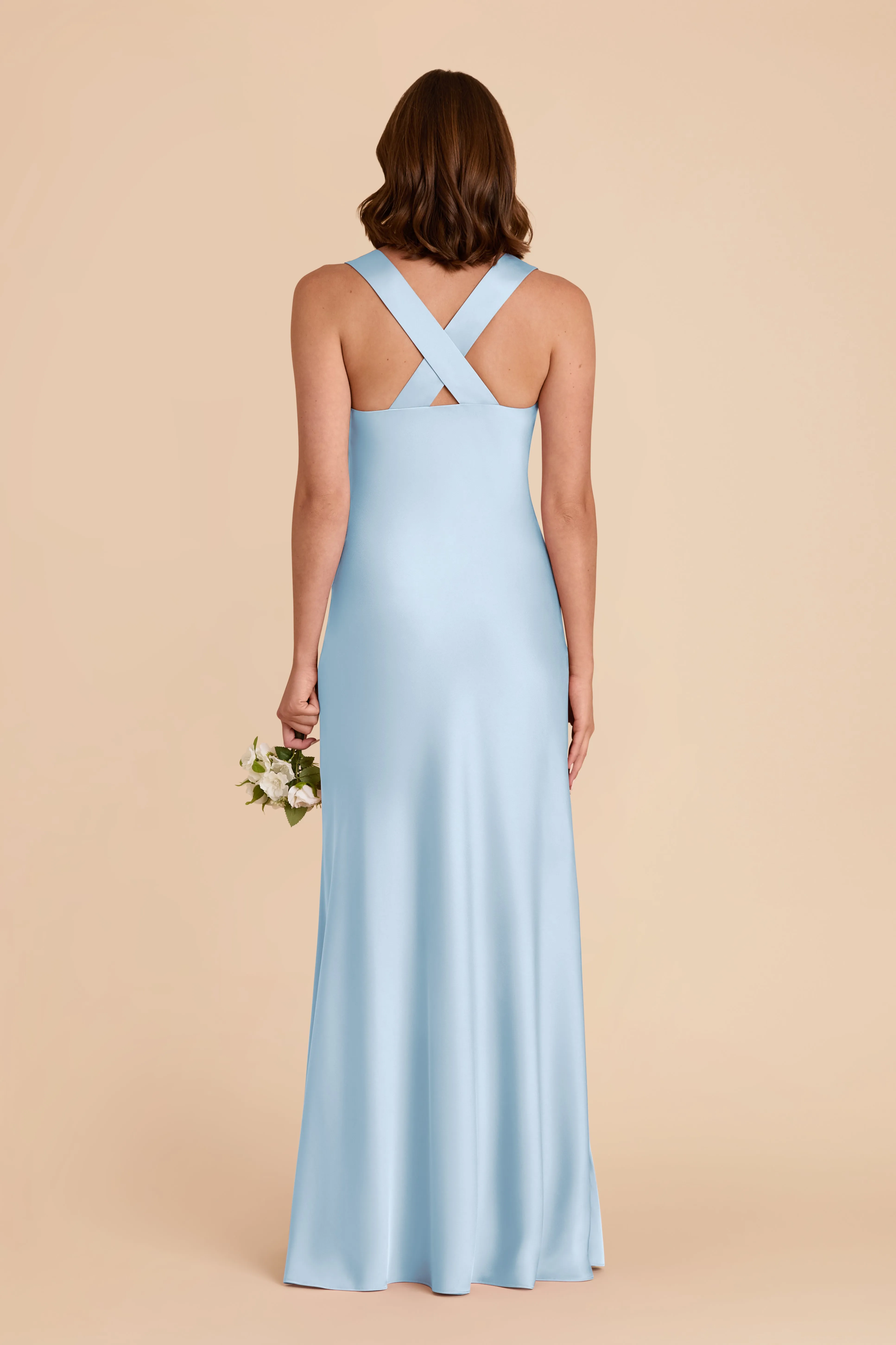 Veronica Matte Satin Dress - Sky Blue sold by Birdy Grey product image thumbnail 5