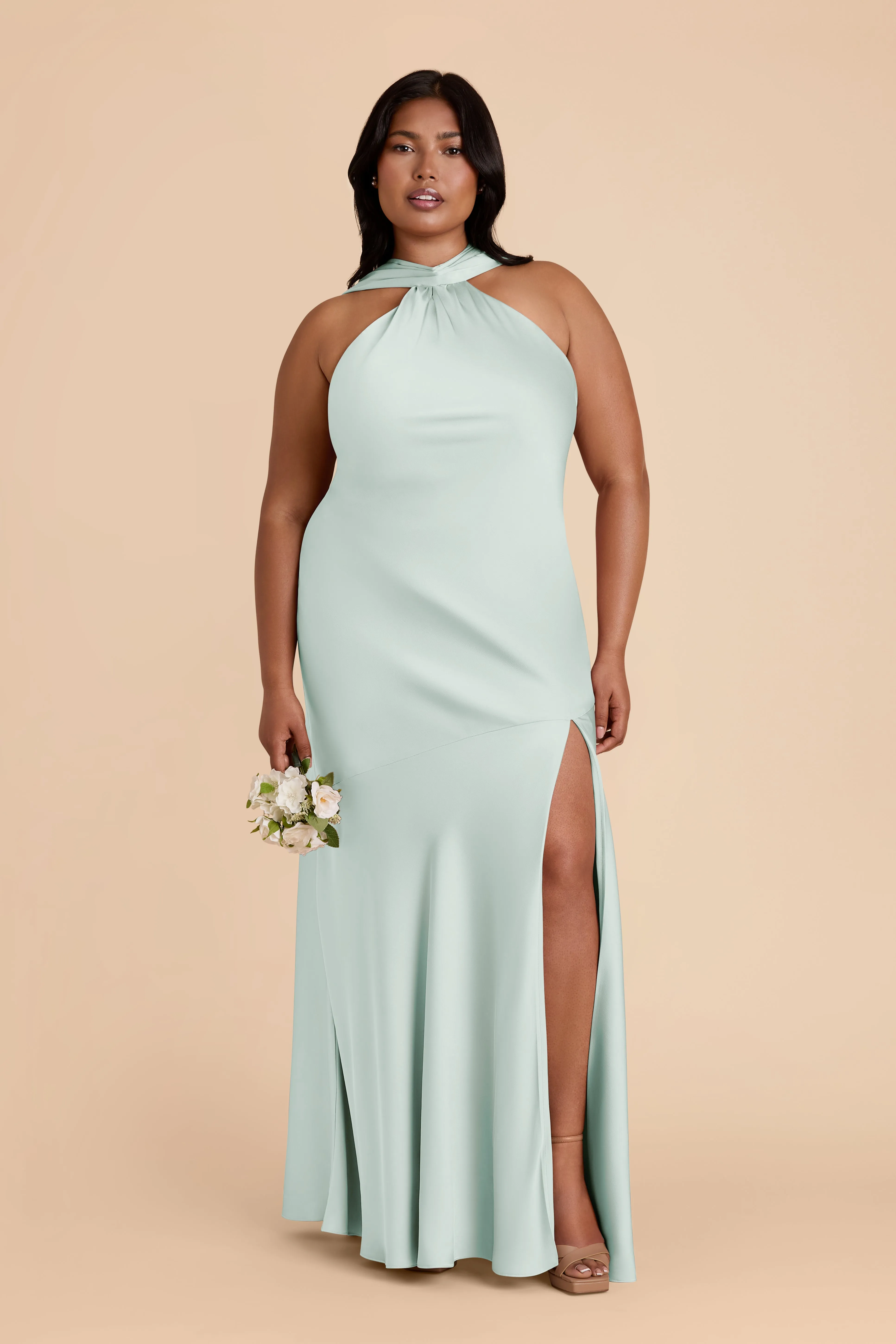 Eileen Matte Satin Dress - Mint sold by Birdy Grey product image thumbnail 3