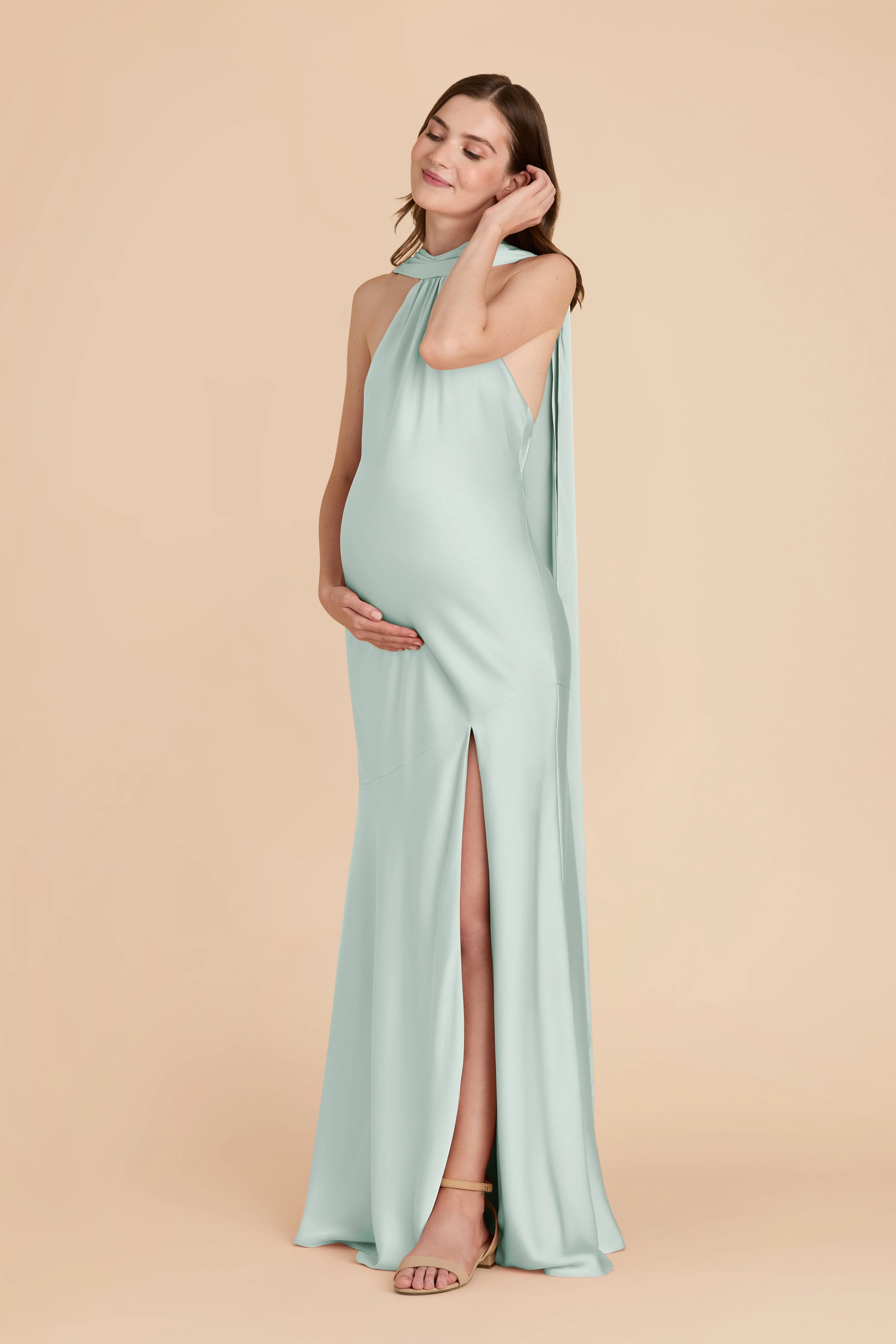 Eileen Matte Satin Dress - Mint sold by Birdy Grey product image thumbnail 4