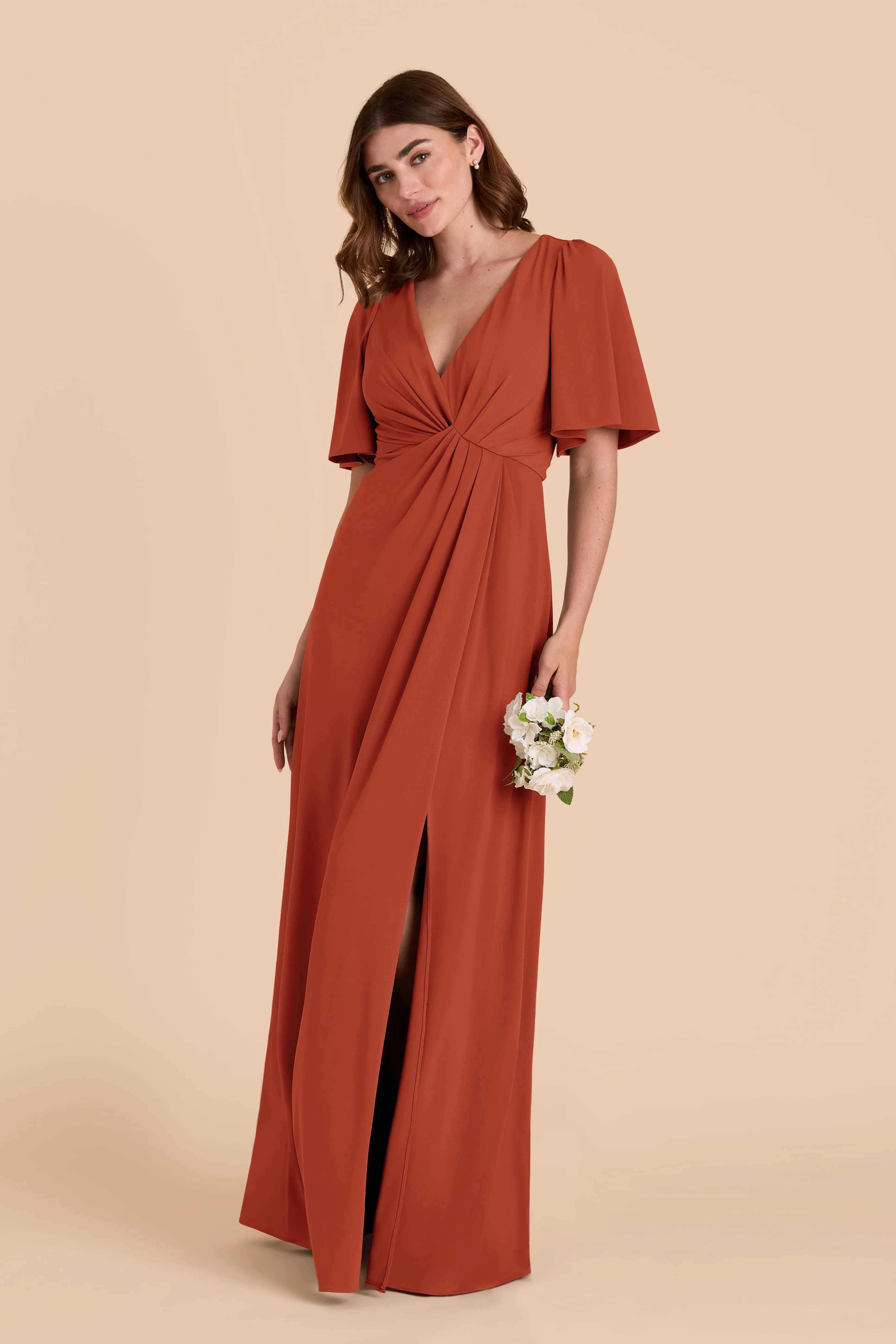 Fatima Luxe Stretch Knit Dress - Auburn sold by Birdy Grey product image thumbnail 3