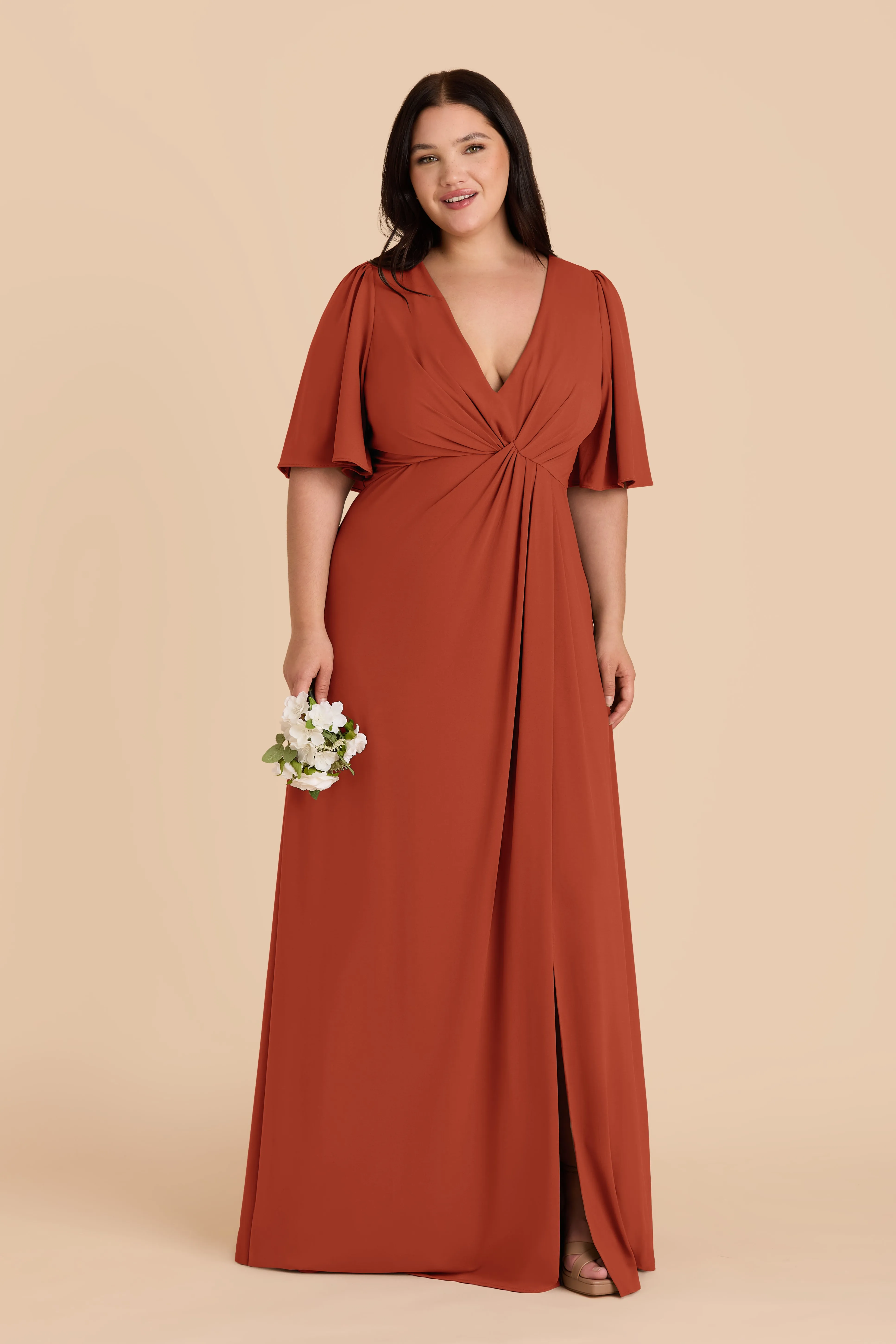 Fatima Luxe Stretch Knit Dress - Auburn sold by Birdy Grey product image thumbnail 2