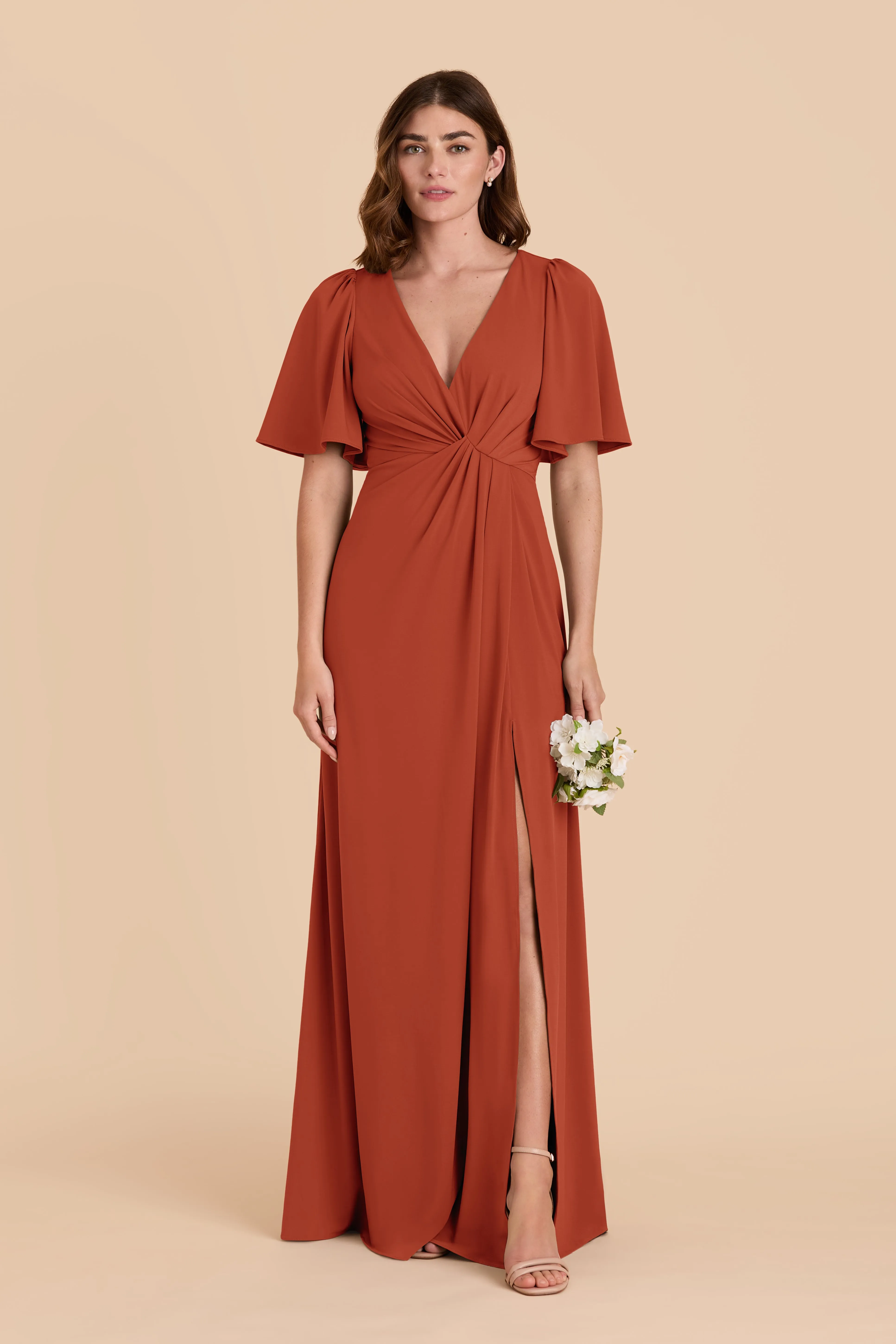 Fatima Luxe Stretch Knit Dress - Auburn sold by Birdy Grey