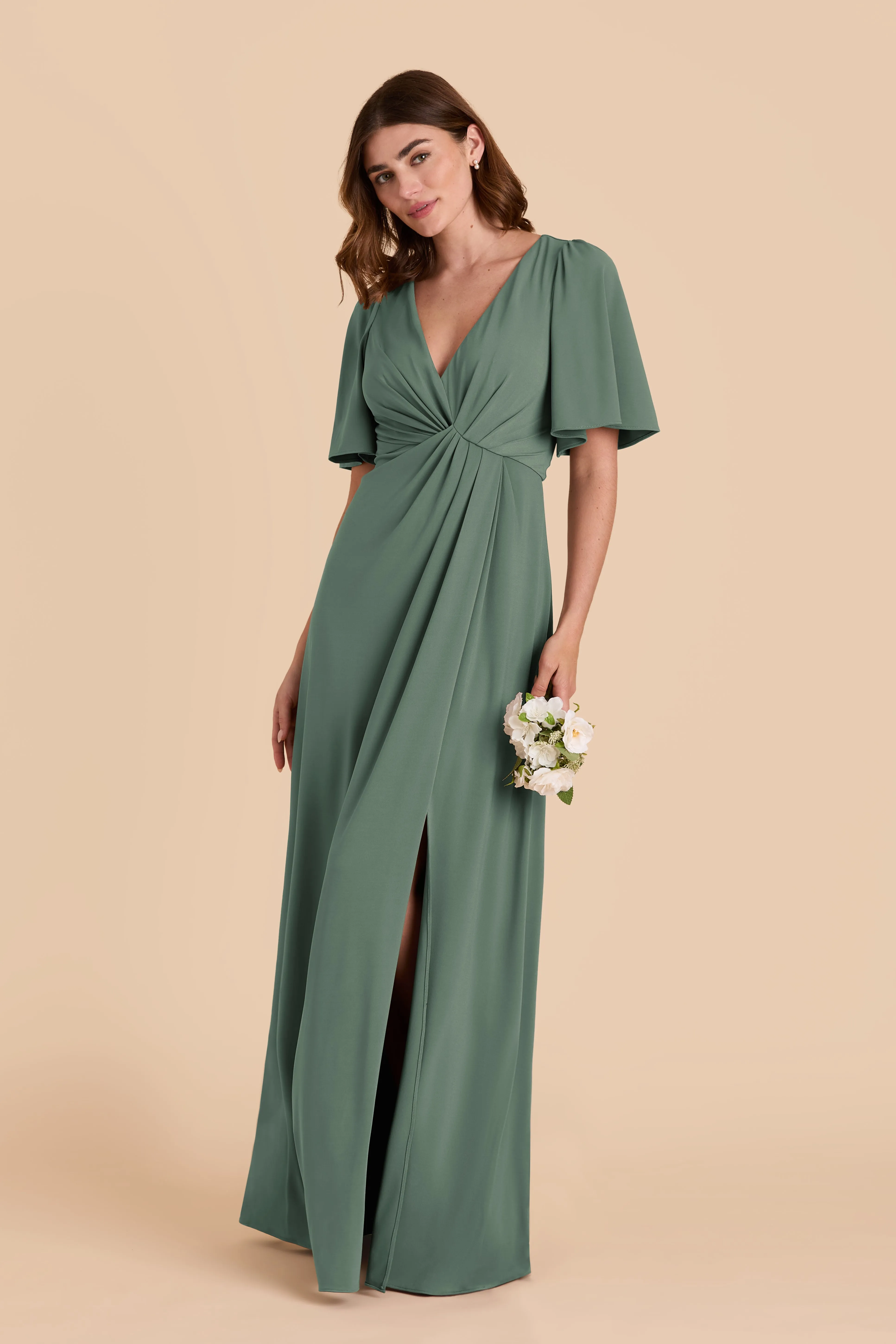 Fatima Luxe Knit Dress - Eucalyptus sold by Birdy Grey product image thumbnail 3