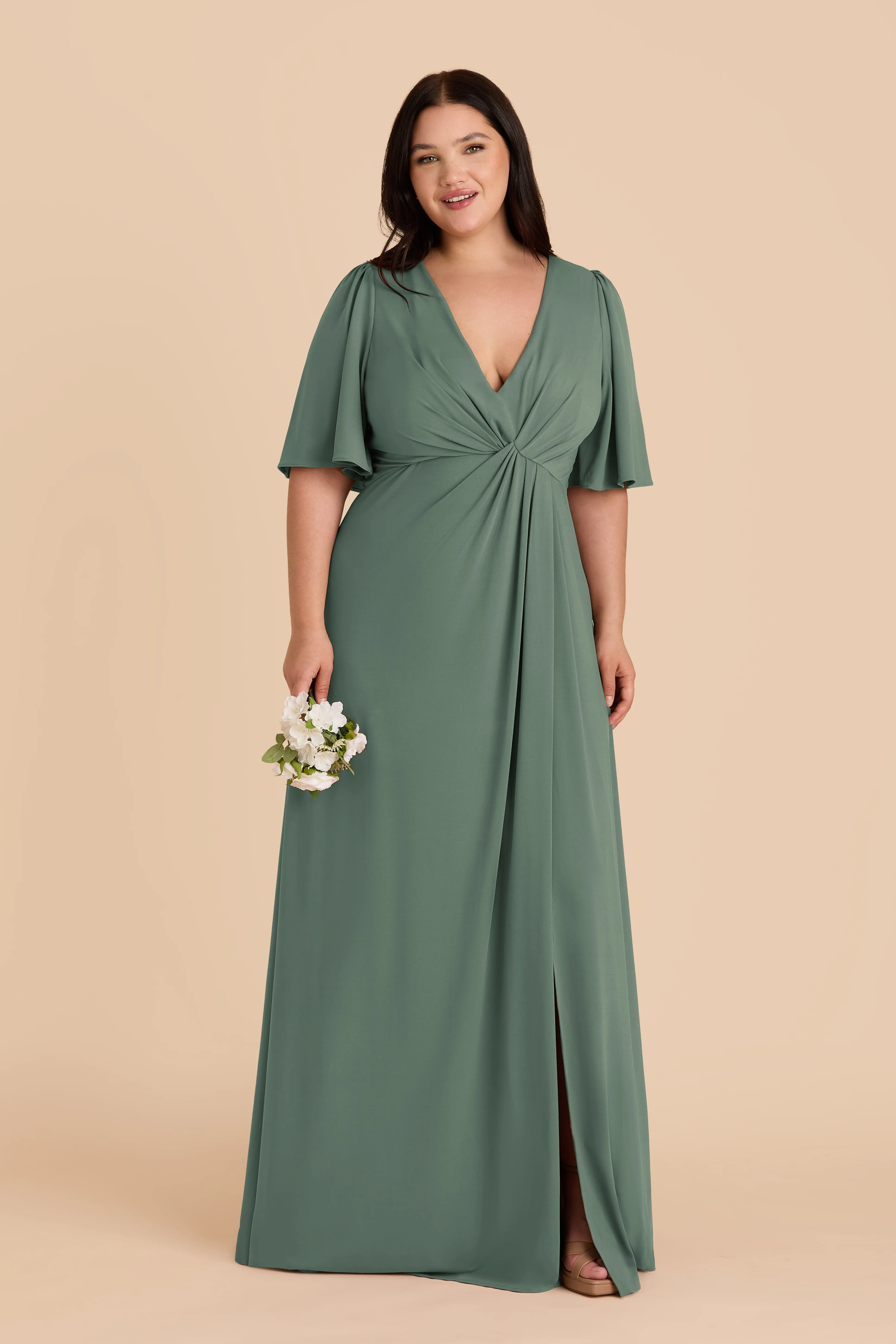 Fatima Luxe Knit Dress - Eucalyptus sold by Birdy Grey product image thumbnail 2