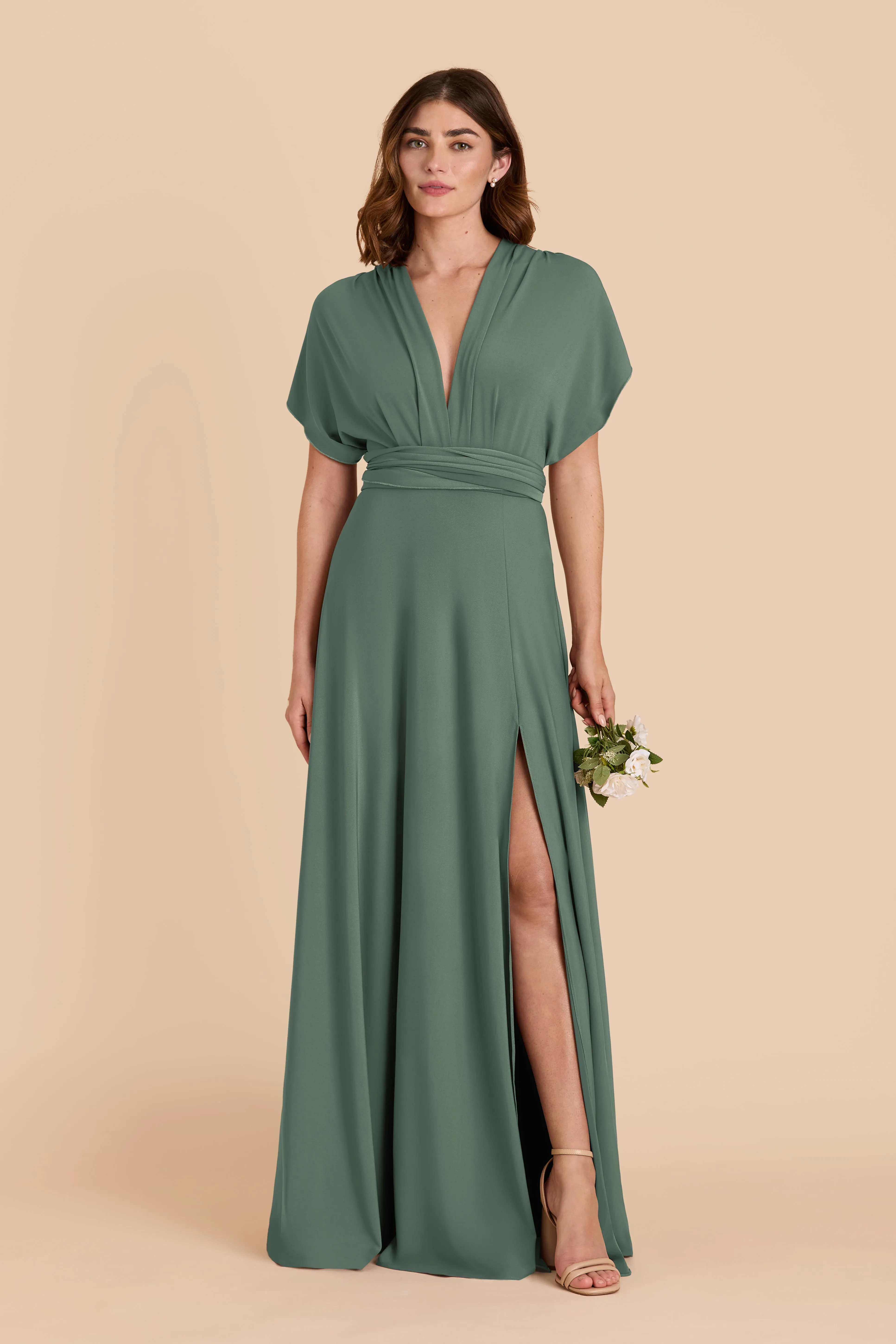 Willow Convertible Dress Luxe Knit - Eucalyptus sold by Birdy Grey product image thumbnail 3