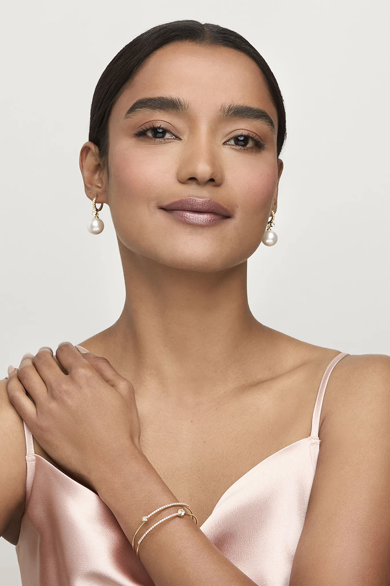 Pave Double Cuff Bracelet - Gold sold by Birdy Grey product image thumbnail 2