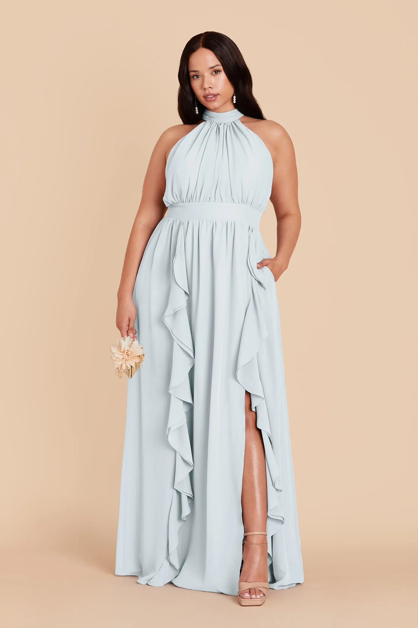 Joyce Chiffon Dress - Mist Blue sold by Birdy Grey product image thumbnail 2