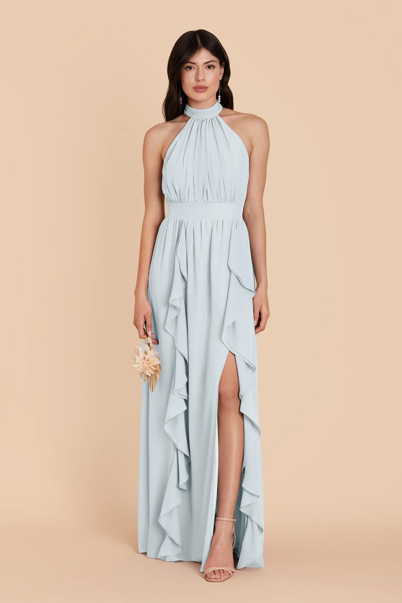 Joyce Chiffon Dress - Mist Blue sold by Birdy Grey