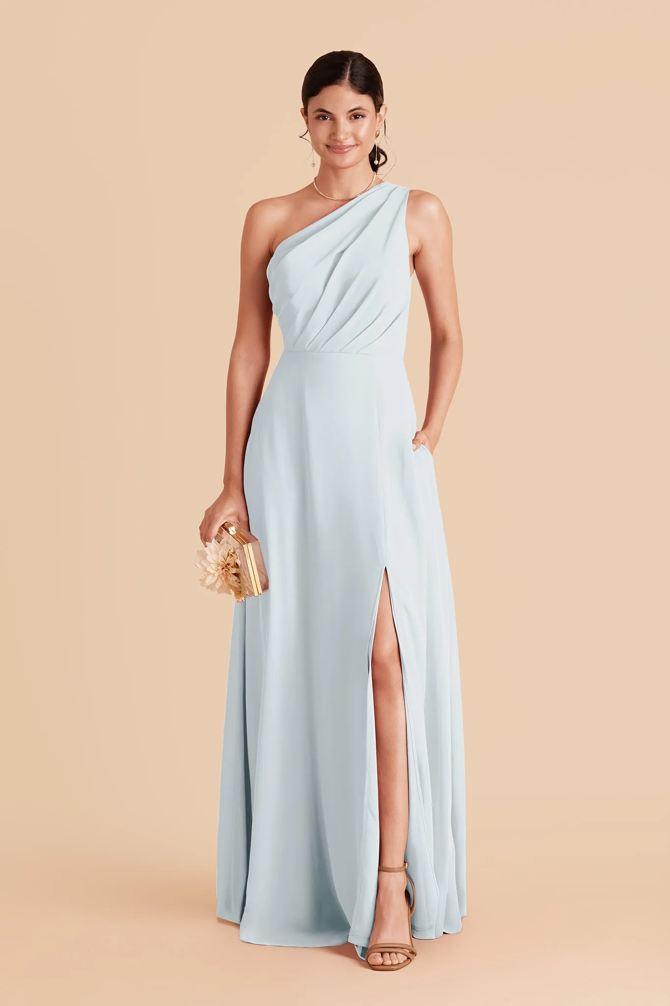 Kira Dress With Slit - Mist Blue sold by Birdy Grey product image thumbnail 4