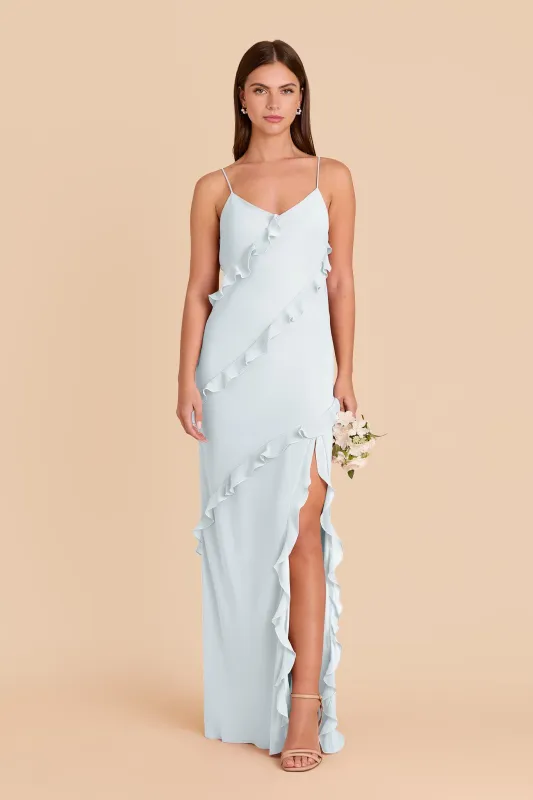 Valentina Chiffon Dress - Mist Blue sold by Birdy Grey