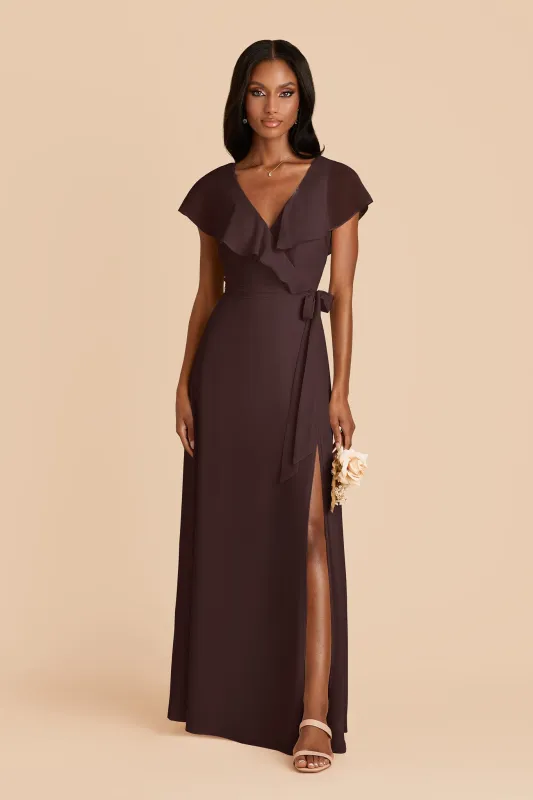 Jackson Chiffon Dress - Espresso sold by Birdy Grey