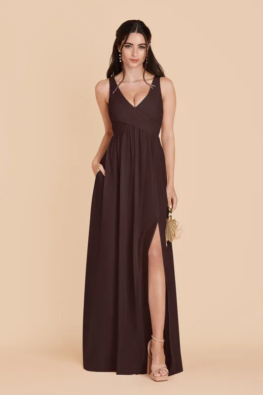 Laurie Empire Dress - Espresso sold by Birdy Grey