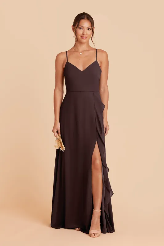 Theresa Chiffon Dress - Espresso sold by Birdy Grey