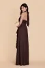 Joyce Chiffon Dress - Espresso sold by Birdy Grey
