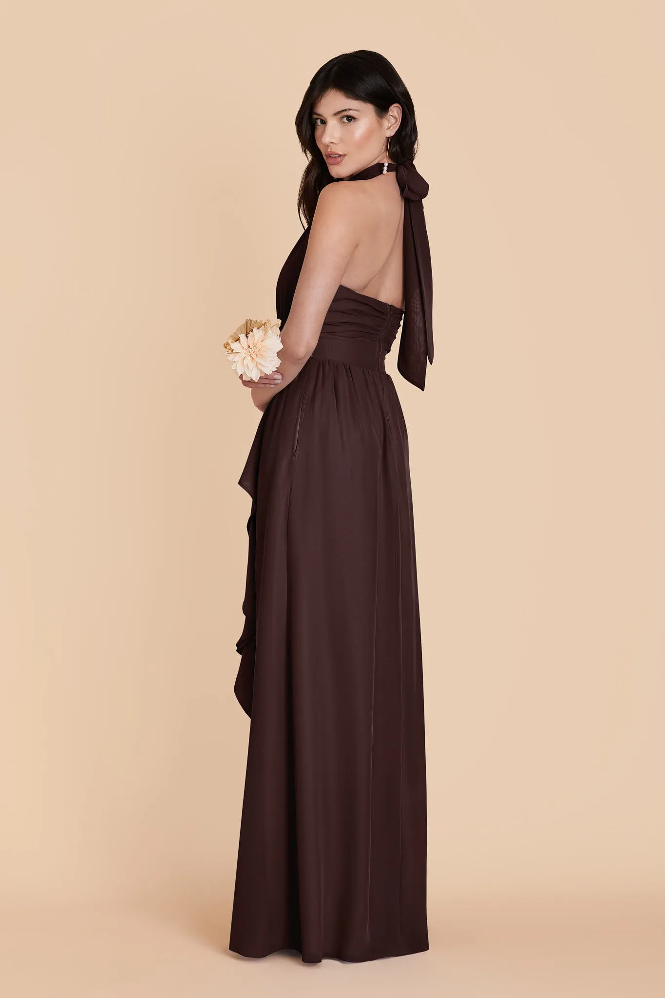 Joyce Chiffon Dress - Espresso sold by Birdy Grey product image thumbnail 4