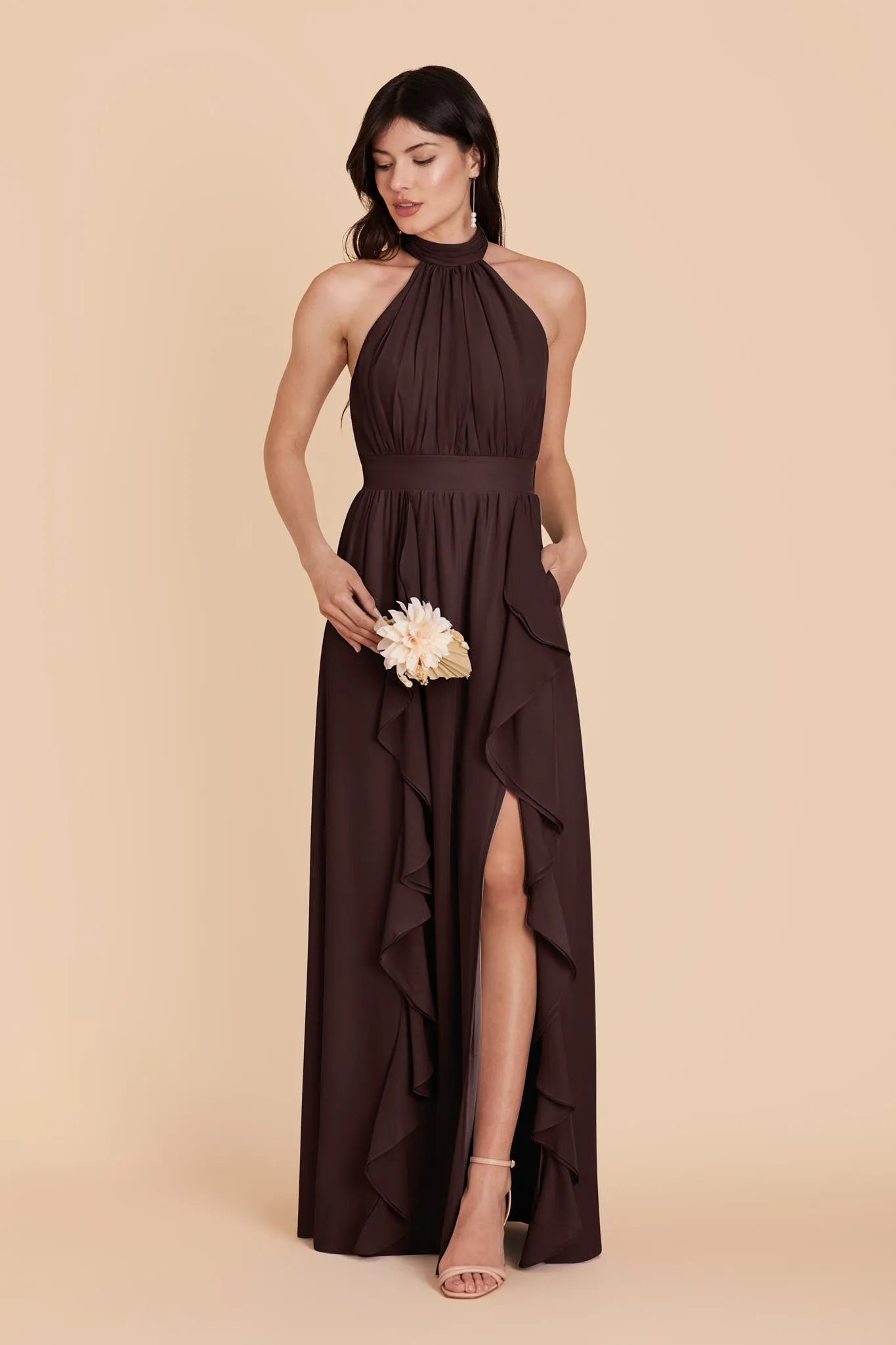 Joyce Chiffon Dress - Espresso sold by Birdy Grey product image thumbnail 3