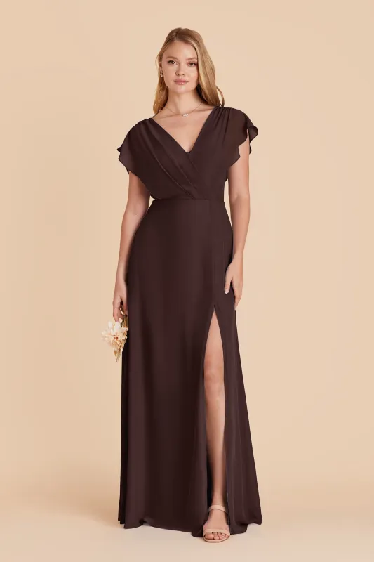 Violet Chiffon Dress - Espresso sold by Birdy Grey
