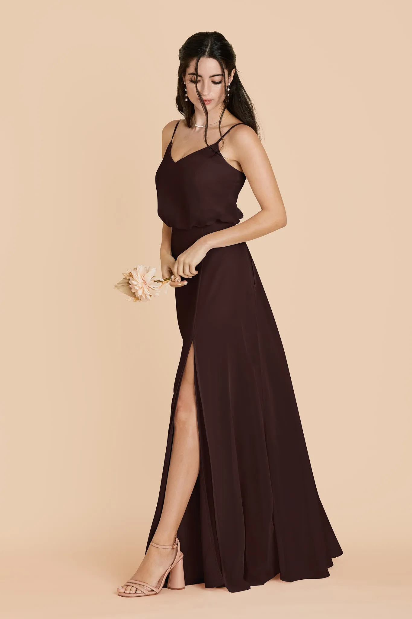 Gwennie Dress With Slit - Espresso sold by Birdy Grey product image thumbnail 4