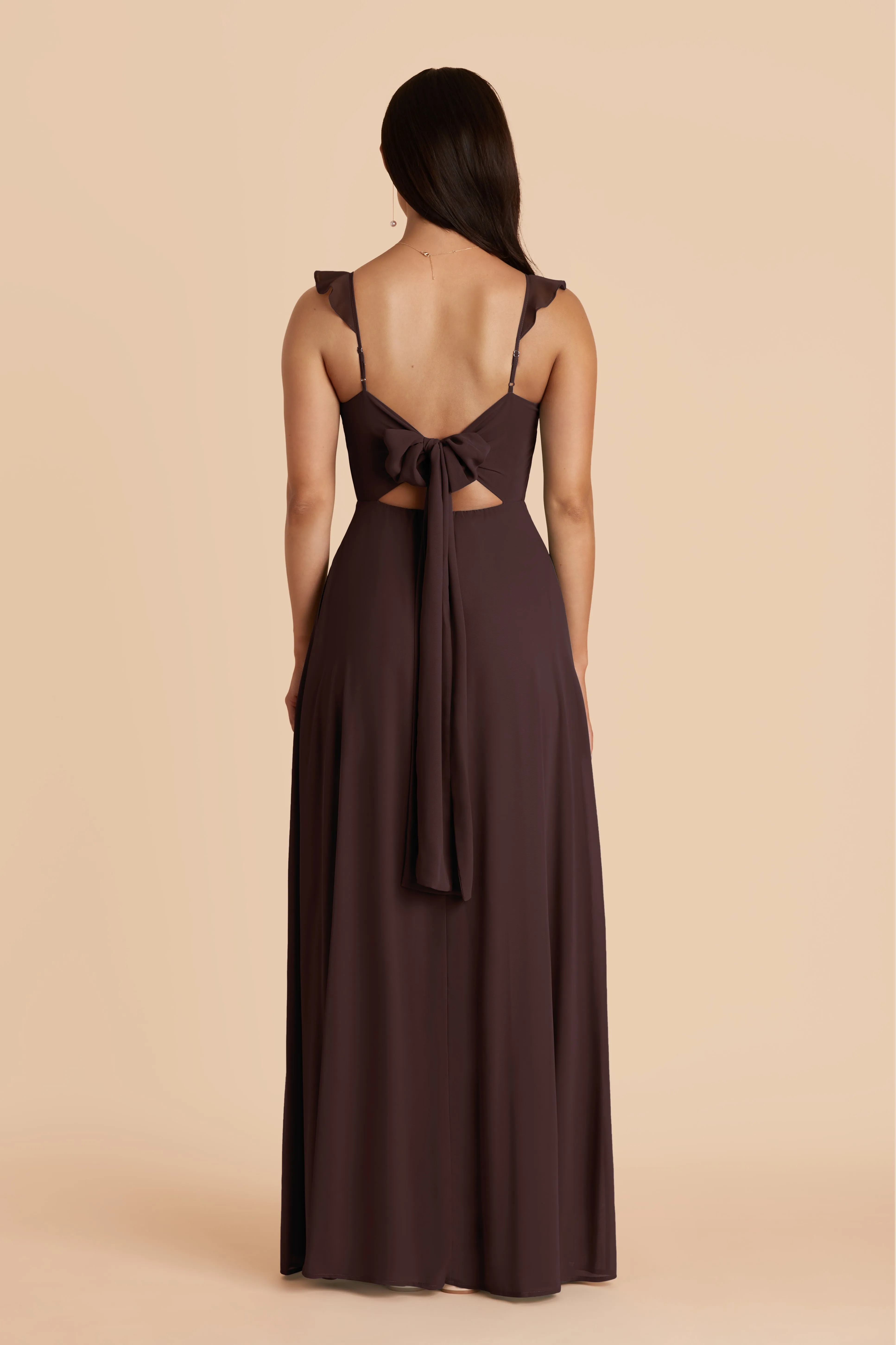 Doris Chiffon Dress - Espresso sold by Birdy Grey product image thumbnail 5