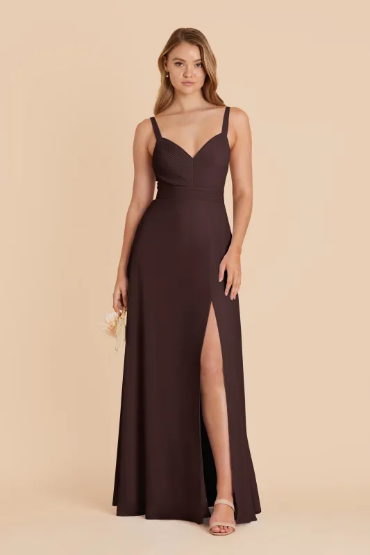 Deborah Chiffon Dress - Espresso sold by Birdy Grey