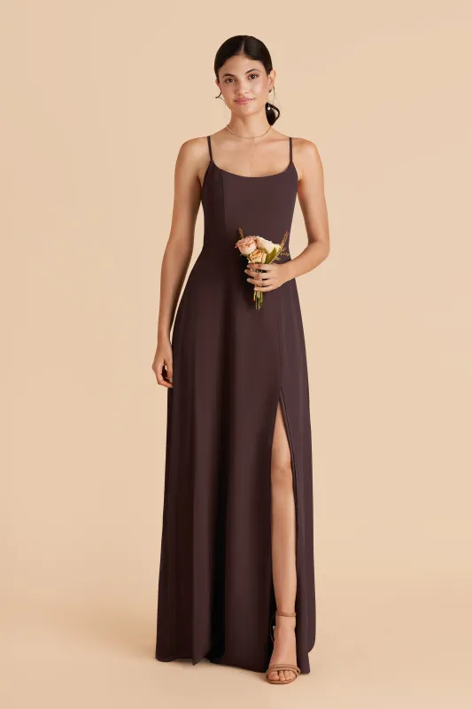 Amy Chiffon Dress - Espresso sold by Birdy Grey