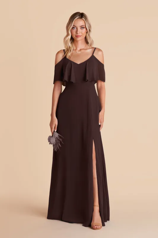 Jane Convertible Dress With Slit - Espresso sold by Birdy Grey