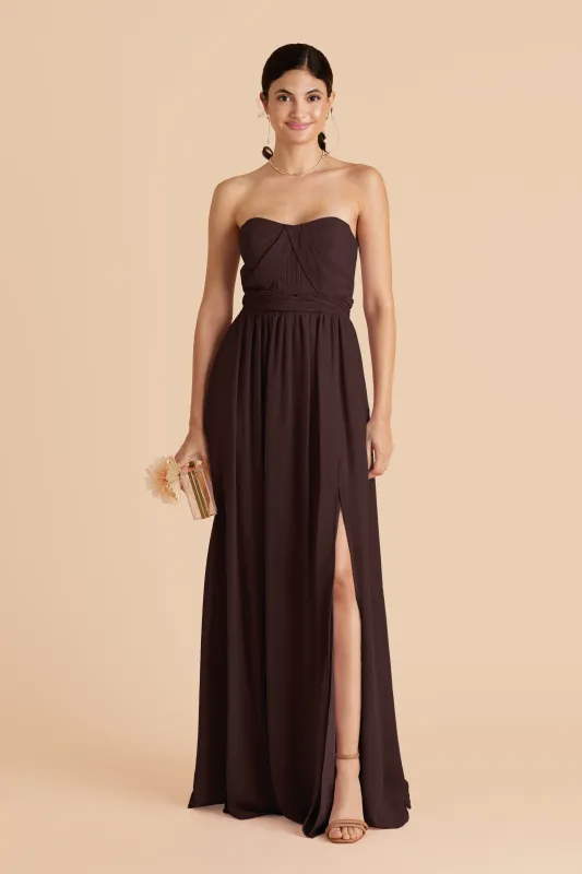Grace Convertible Dress With Slit - Espresso sold by Birdy Grey