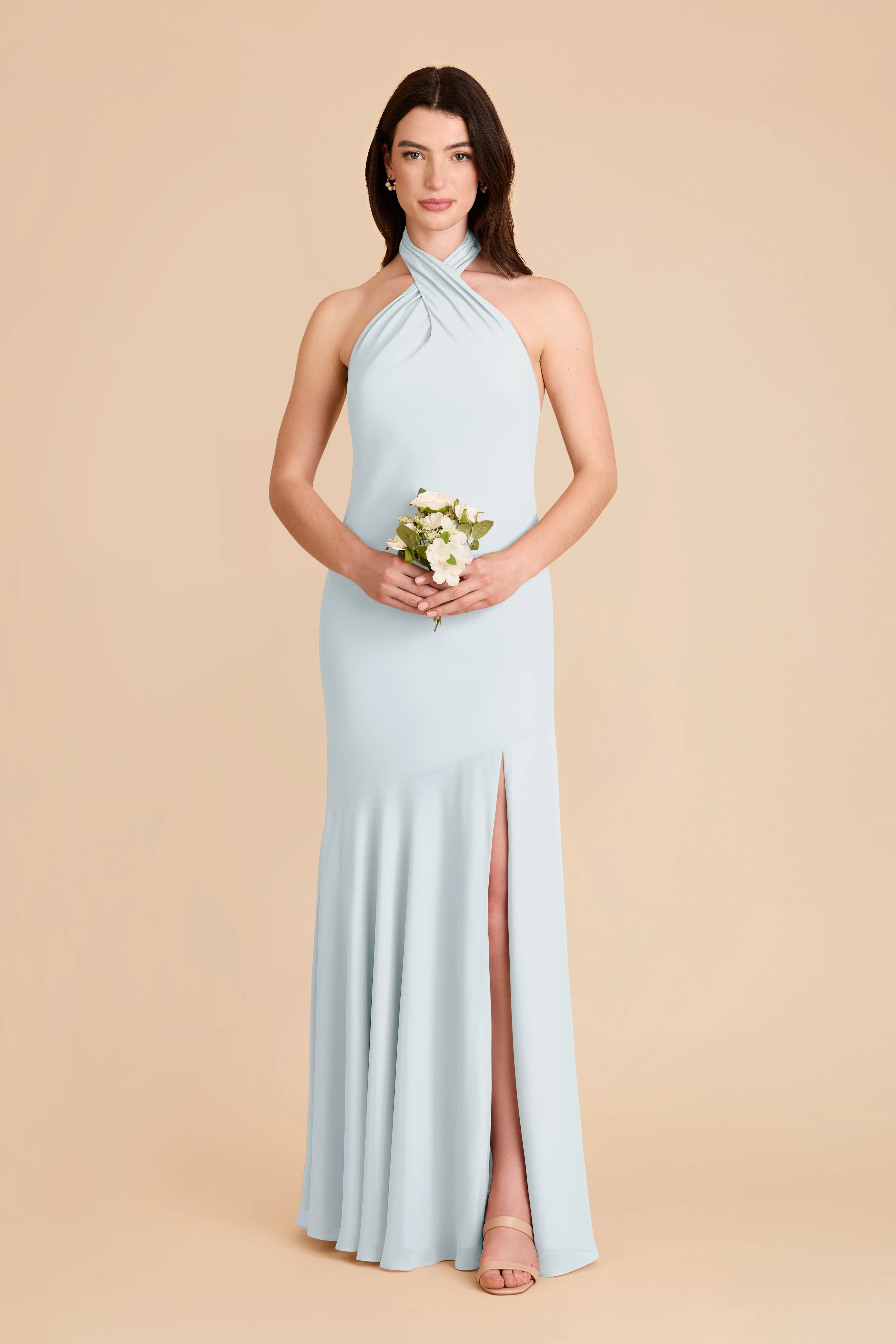 Stephanie Chiffon Dress - Mist Blue sold by Birdy Grey