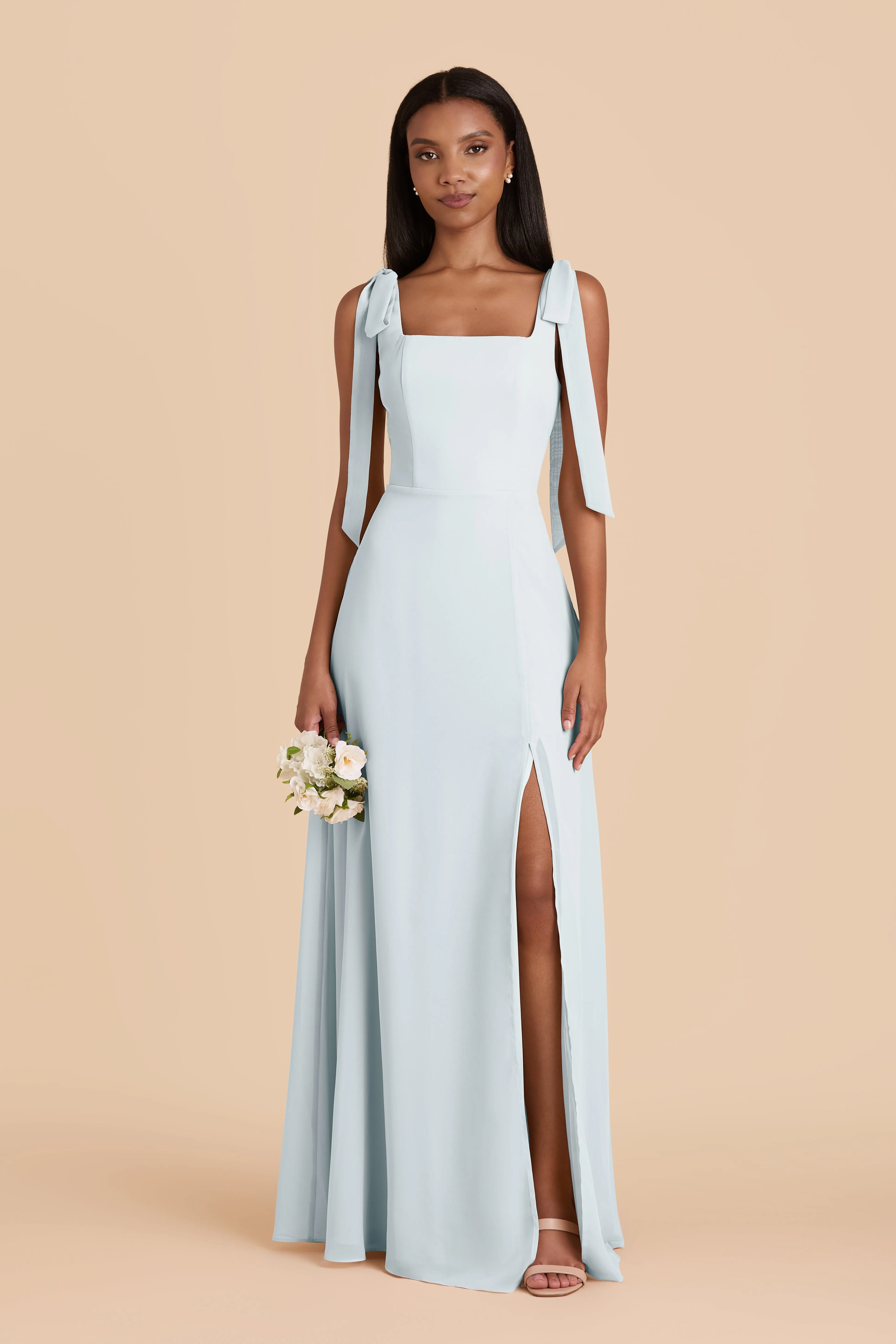 Alex Convertible Dress Chiffon - Mist Blue sold by Birdy Grey