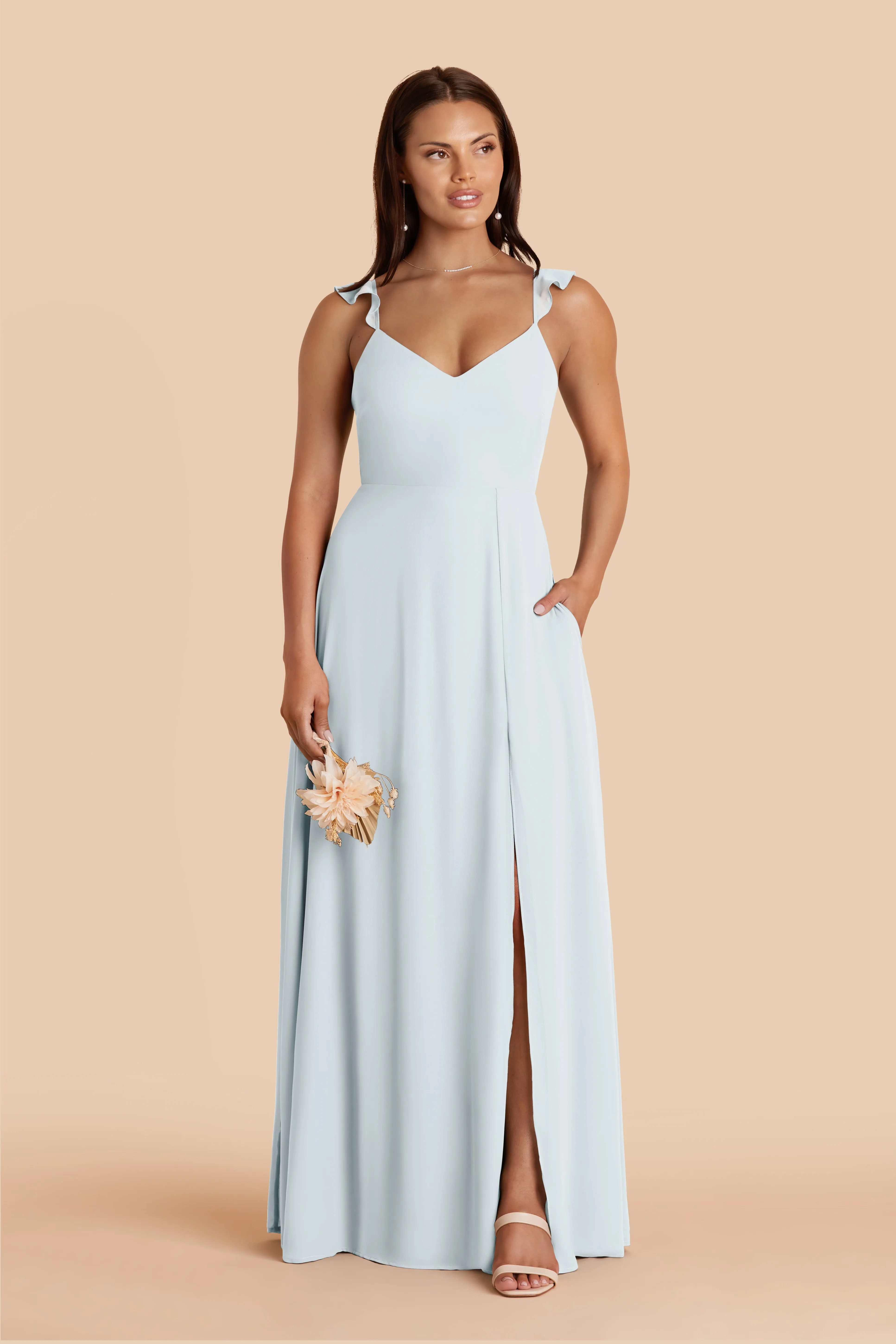 Doris Chiffon Dress - Mist Blue sold by Birdy Grey product image thumbnail 3