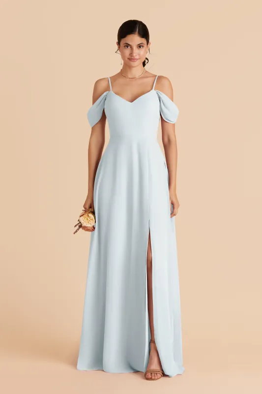 Devin Convertible Dress With Slit - Mist Blue sold by Birdy Grey