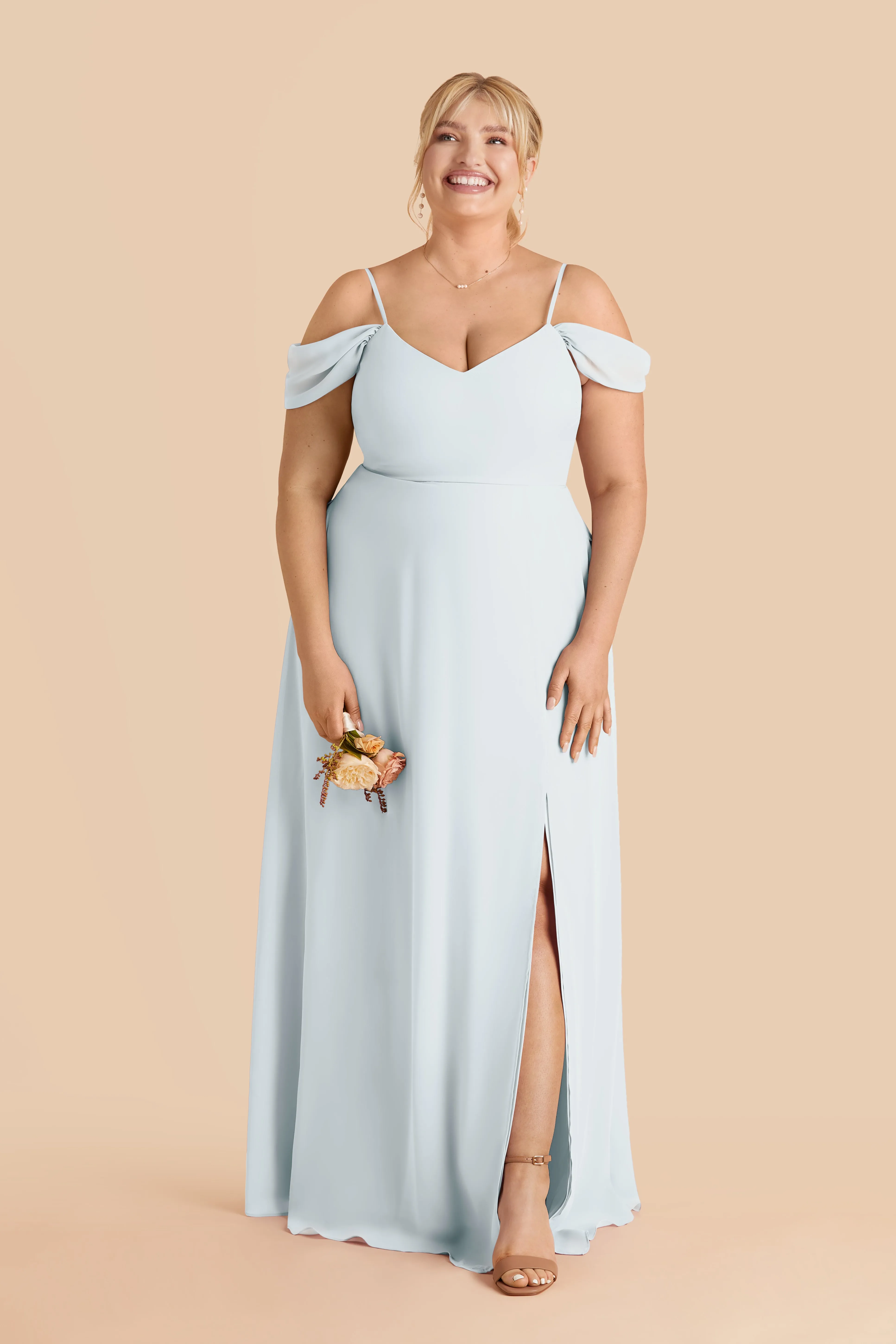 Devin Convertible Dress With Slit - Mist Blue sold by Birdy Grey product image thumbnail 2