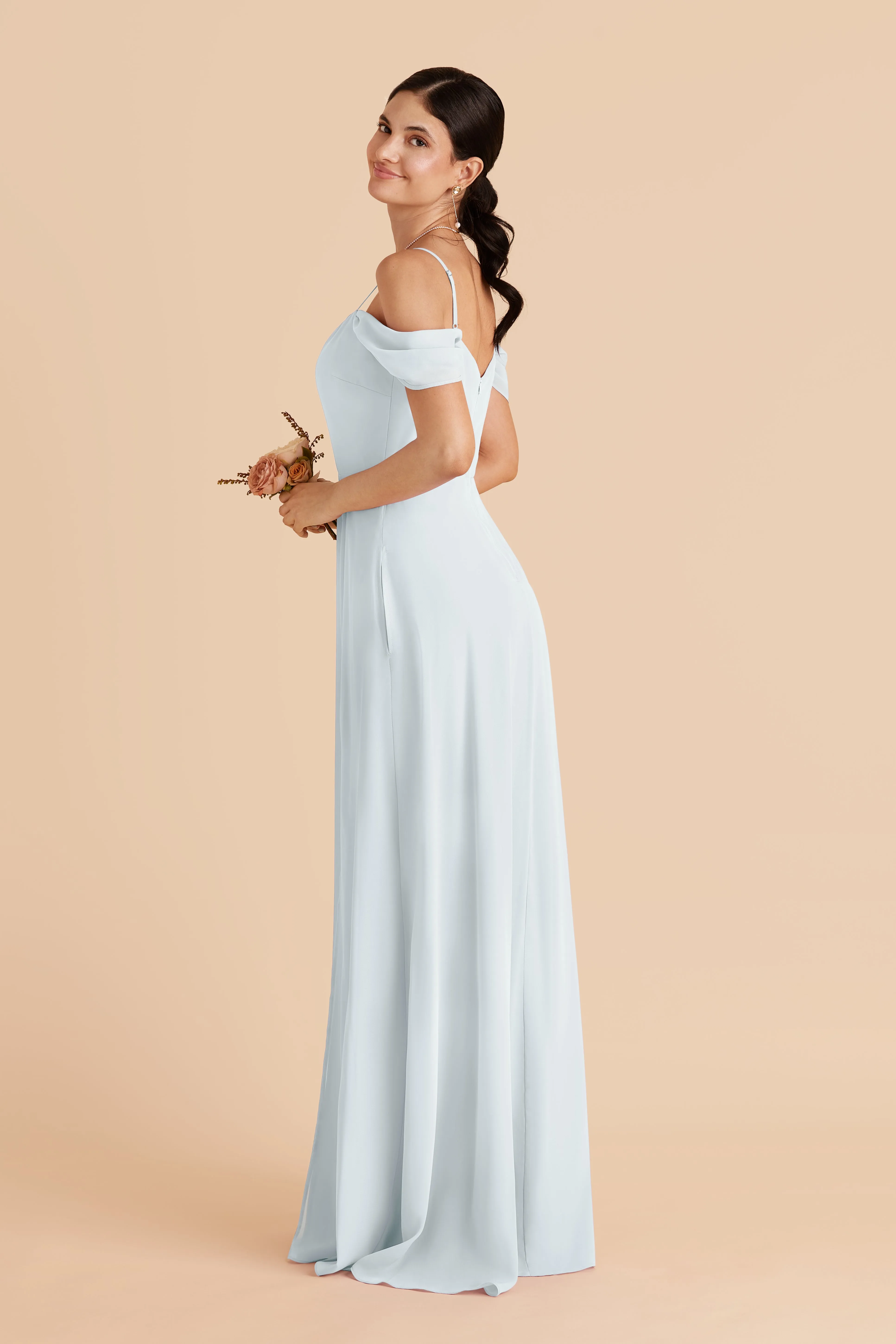 Devin Convertible Dress With Slit - Mist Blue sold by Birdy Grey product image thumbnail 3