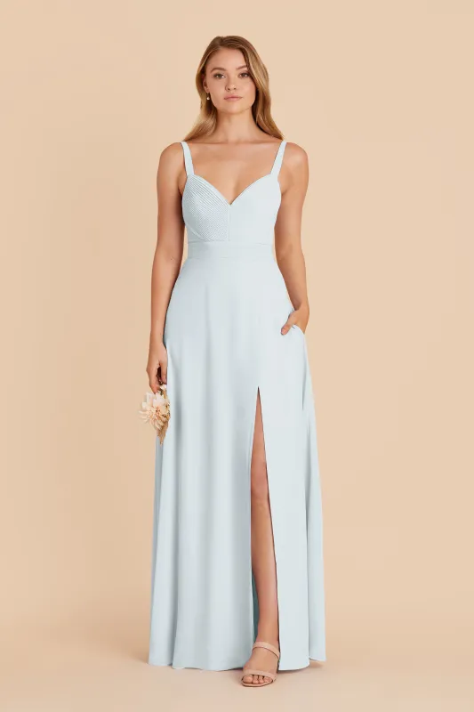 Deborah Chiffon Dress - Mist Blue sold by Birdy Grey