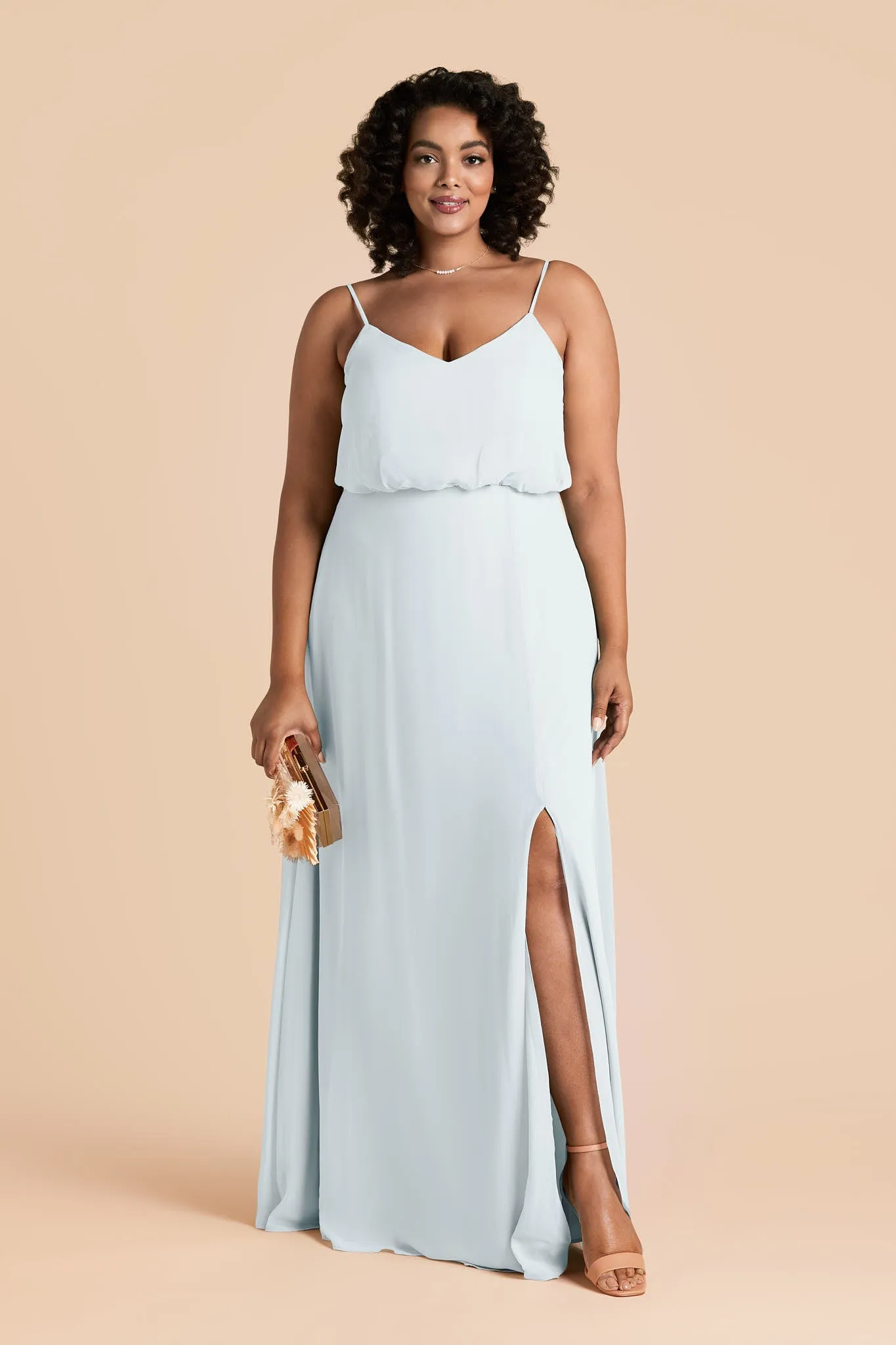 Gwennie Dress With Slit - Mist Blue sold by Birdy Grey product image thumbnail 2