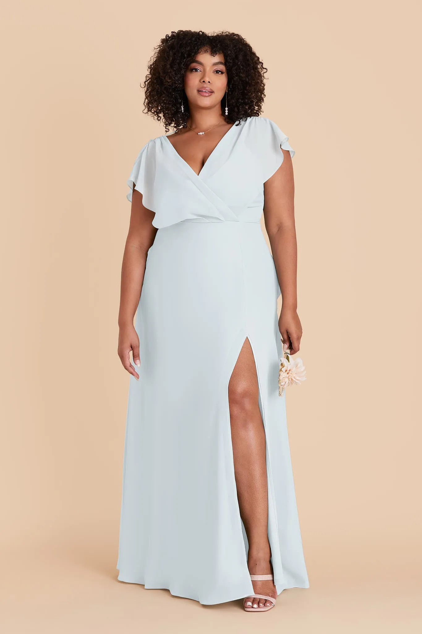 Violet Chiffon Dress - Mist Blue sold by Birdy Grey product image thumbnail 2