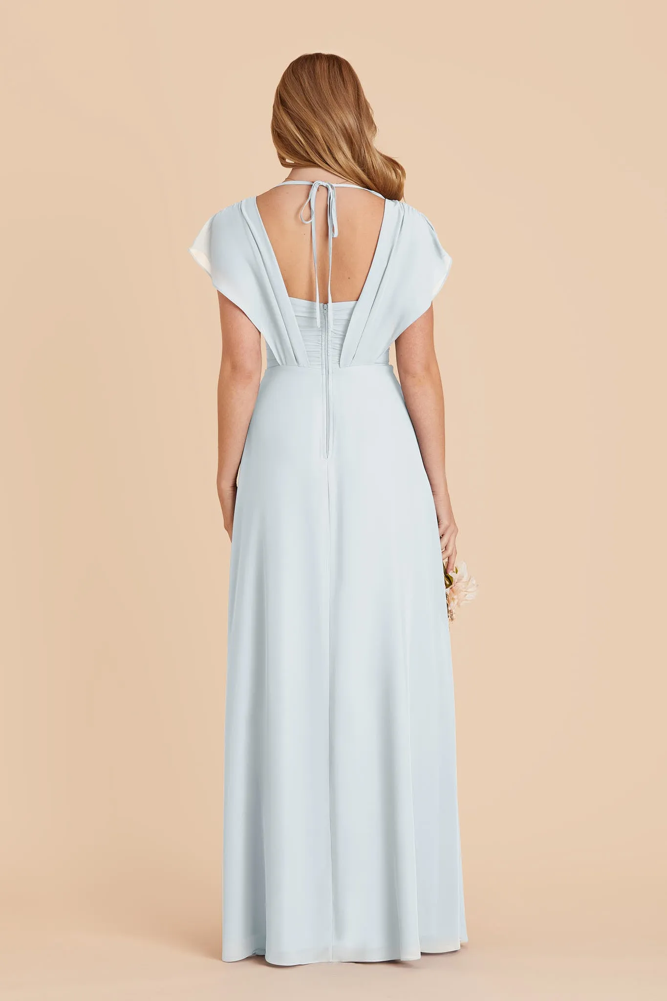 Violet Chiffon Dress - Mist Blue sold by Birdy Grey product image thumbnail 5
